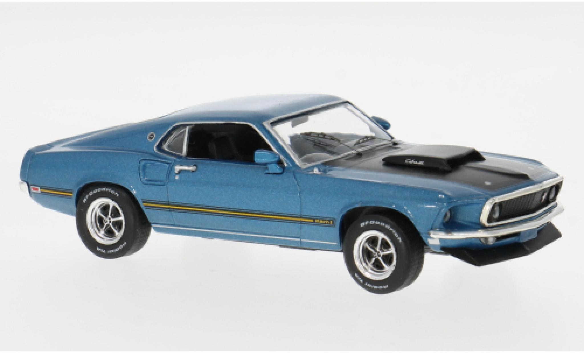 Ford Mustang 1/43 IXO Mach 1 blue 1969 1:43 diecast model cars