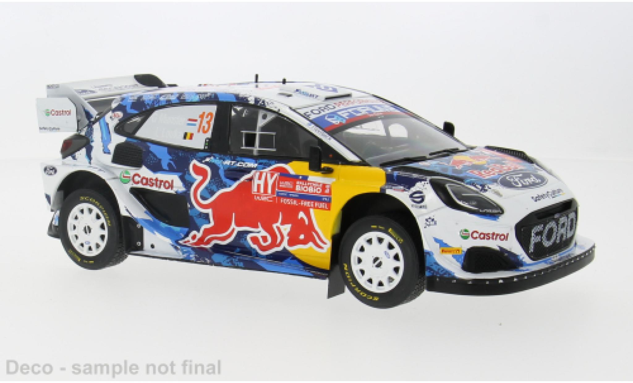 Ford Puma 1/18 IXO Rally1 Rally WM Rally Chile 2024 #13 1:18 diecast model cars