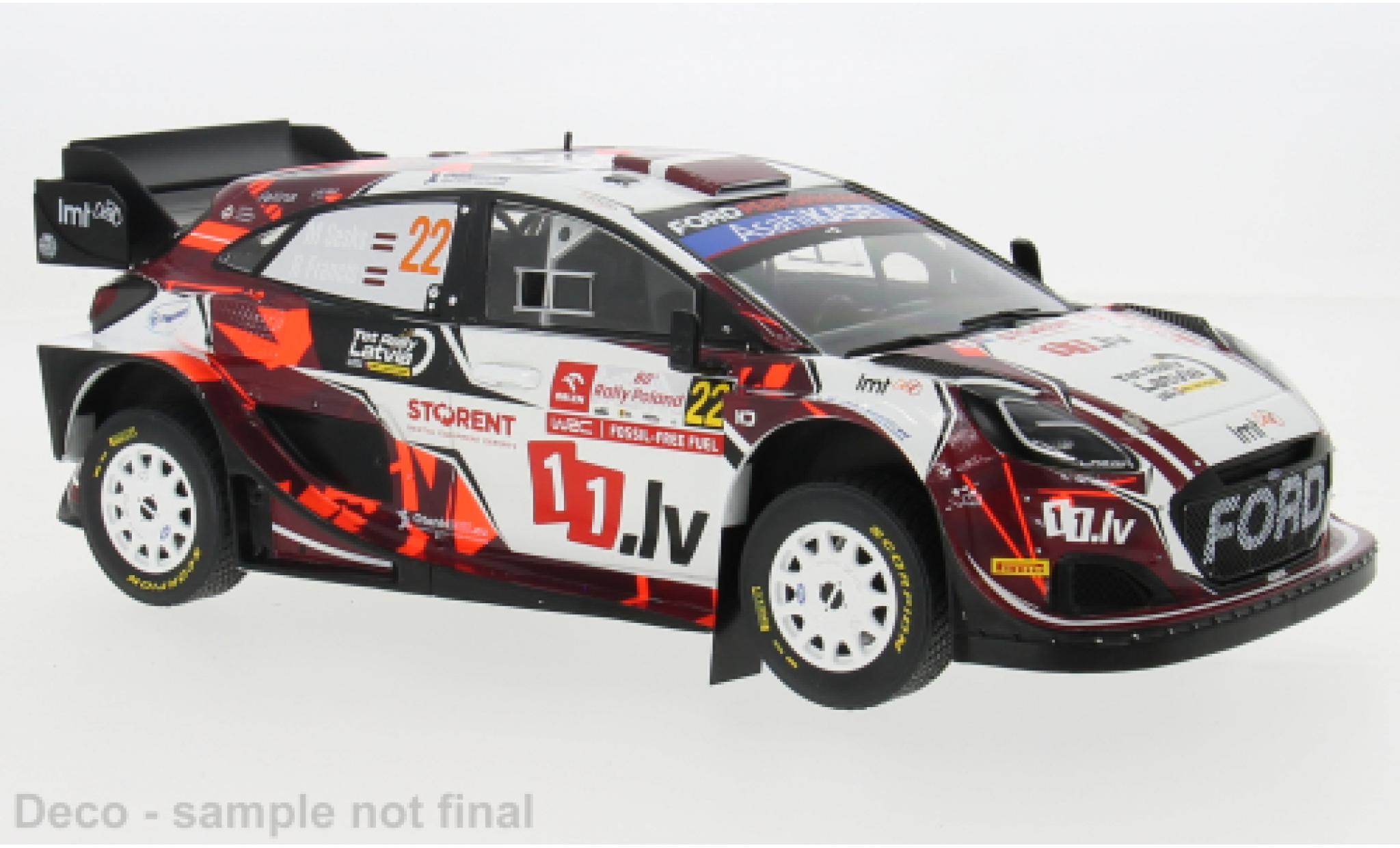 Ford Puma 1/18 IXO Rally1 Rally WM Rally Polen 2024 #22 1:18 diecast model cars