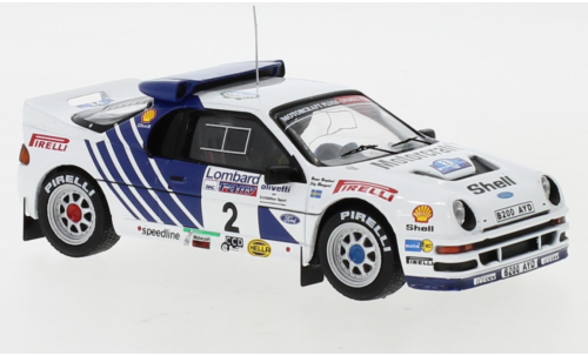 Ford RS 200 1/43 IXO RS200 No.2 Rally WM RAC Rally 1986 S.Blomqvist/B.Berglund diecast model cars
