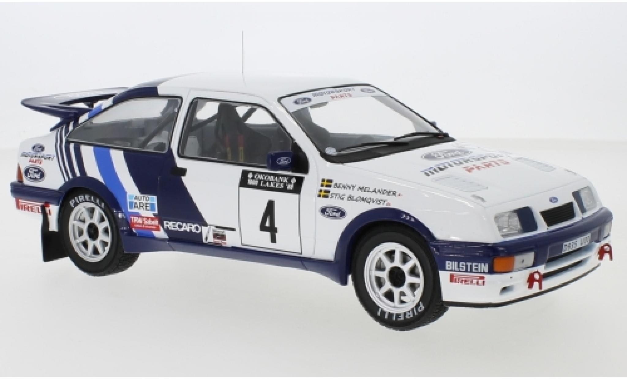 Ford Sierra 1/18 IXO RS Cosworth No.4 Rally WM 1000 Lakes Rally 1988 S.Blomqvist/B.Melander diecast model cars