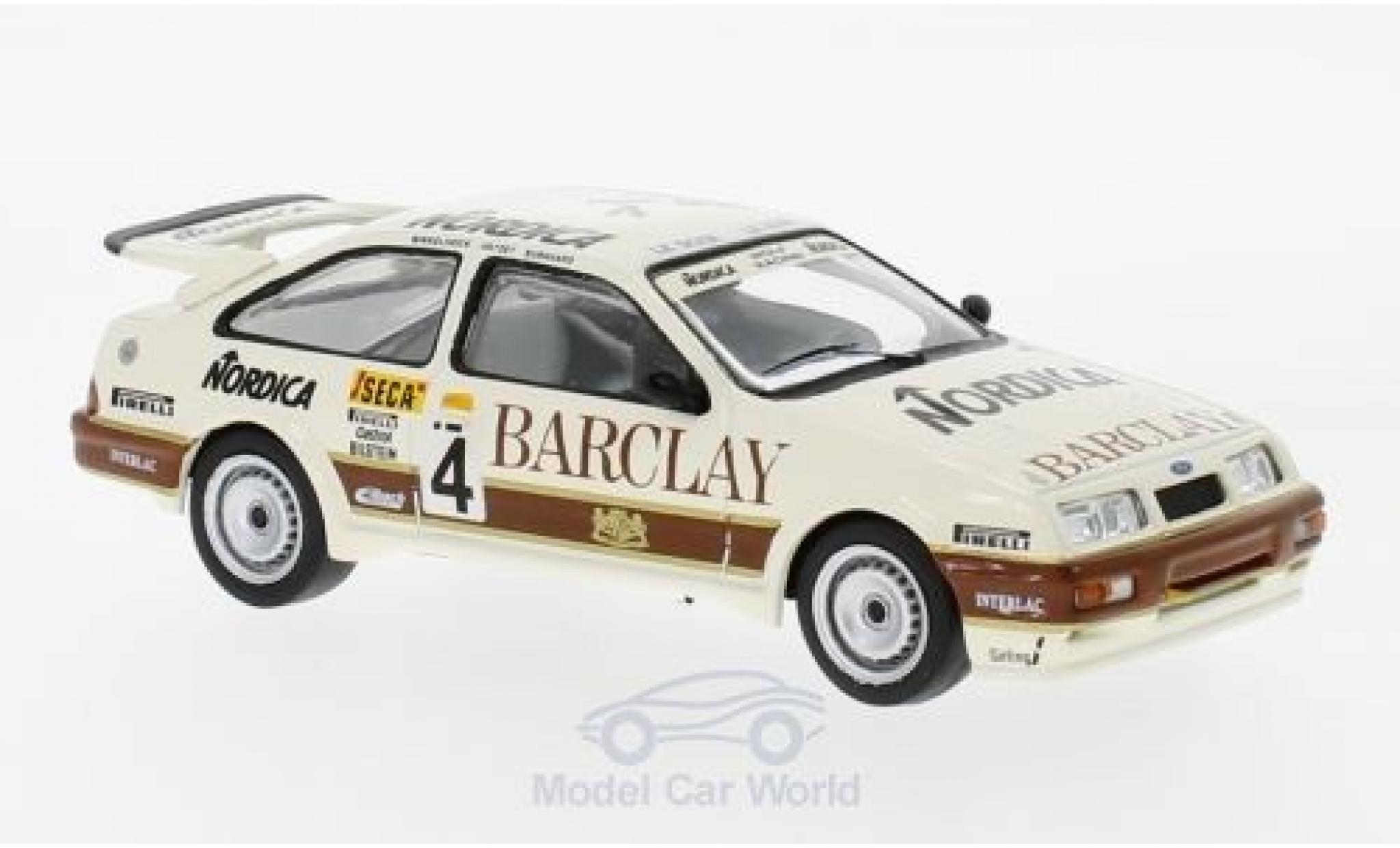 Ford Sierra Cosworth 1/43 IXO RS Cosworth No.4 Wolf Racing Barclay WTCC 24h Spa 1987 J.Winkelhock/D.Artzet/M.Burkhard diecast model cars