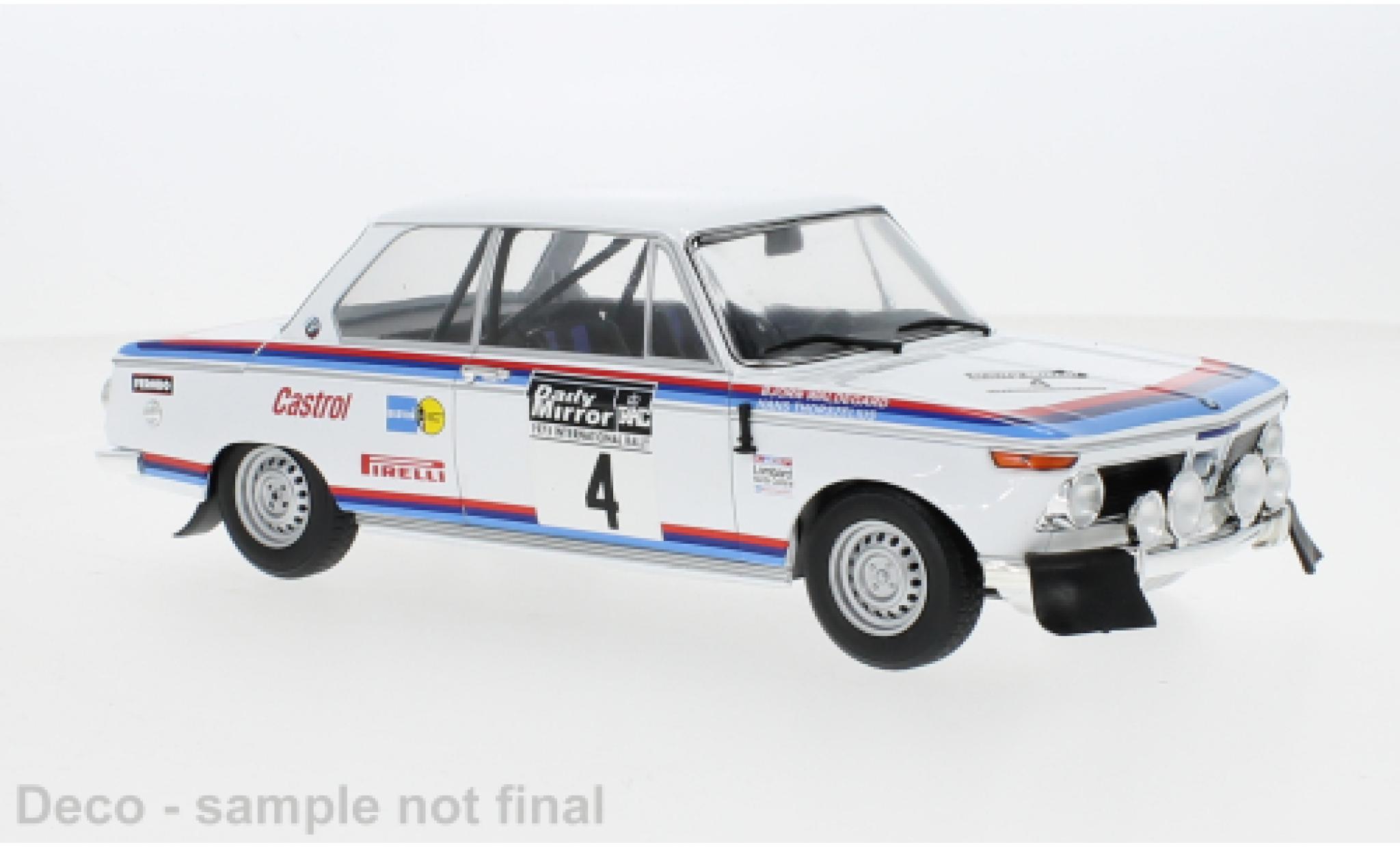 Bmw 2002 1/18 IXO No.4 Rally WM RAC Rally 1973 diecast model cars