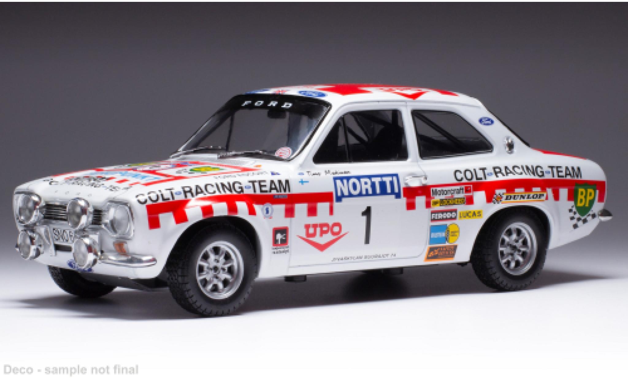 Ford Escort 1/18 IXO MK I RS 1600 No.1 1000 Lakes Rally 1974 diecast model cars