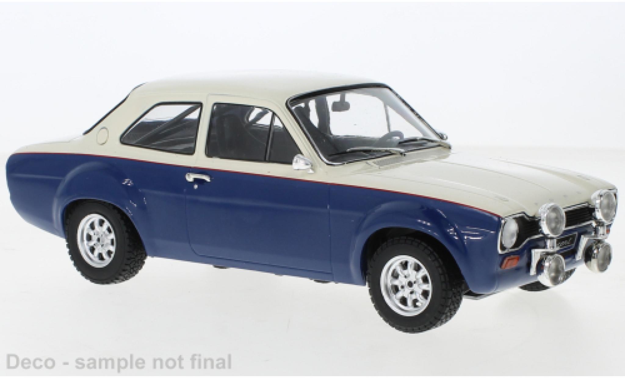 Ford Escort 1/18 IXO MK1 RS 1600 white/blue 1974 diecast model cars