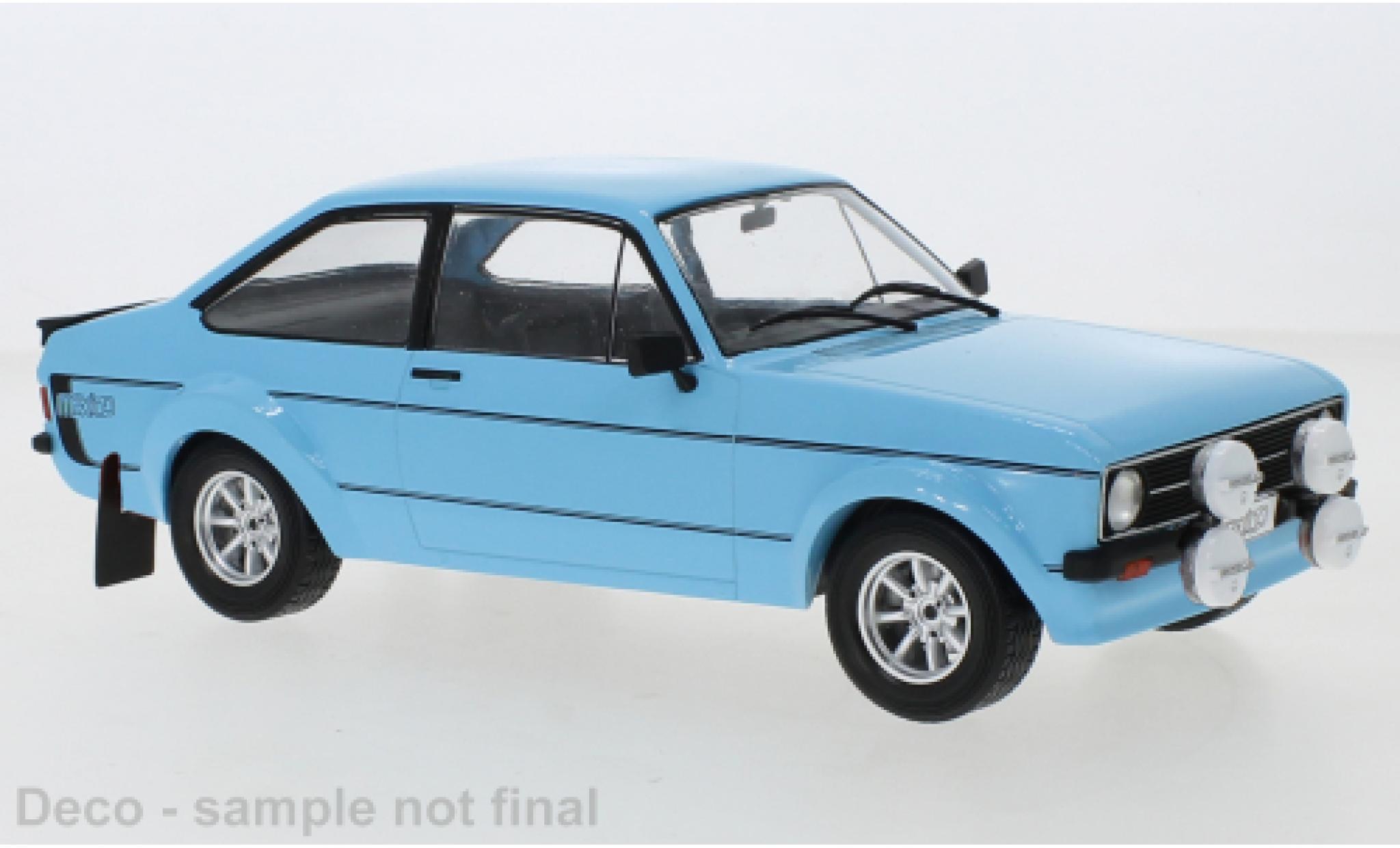 Ford Escort 1/18 IXO MkII RS1800 blue clair/D&eacute;corer 1977 diecast model cars