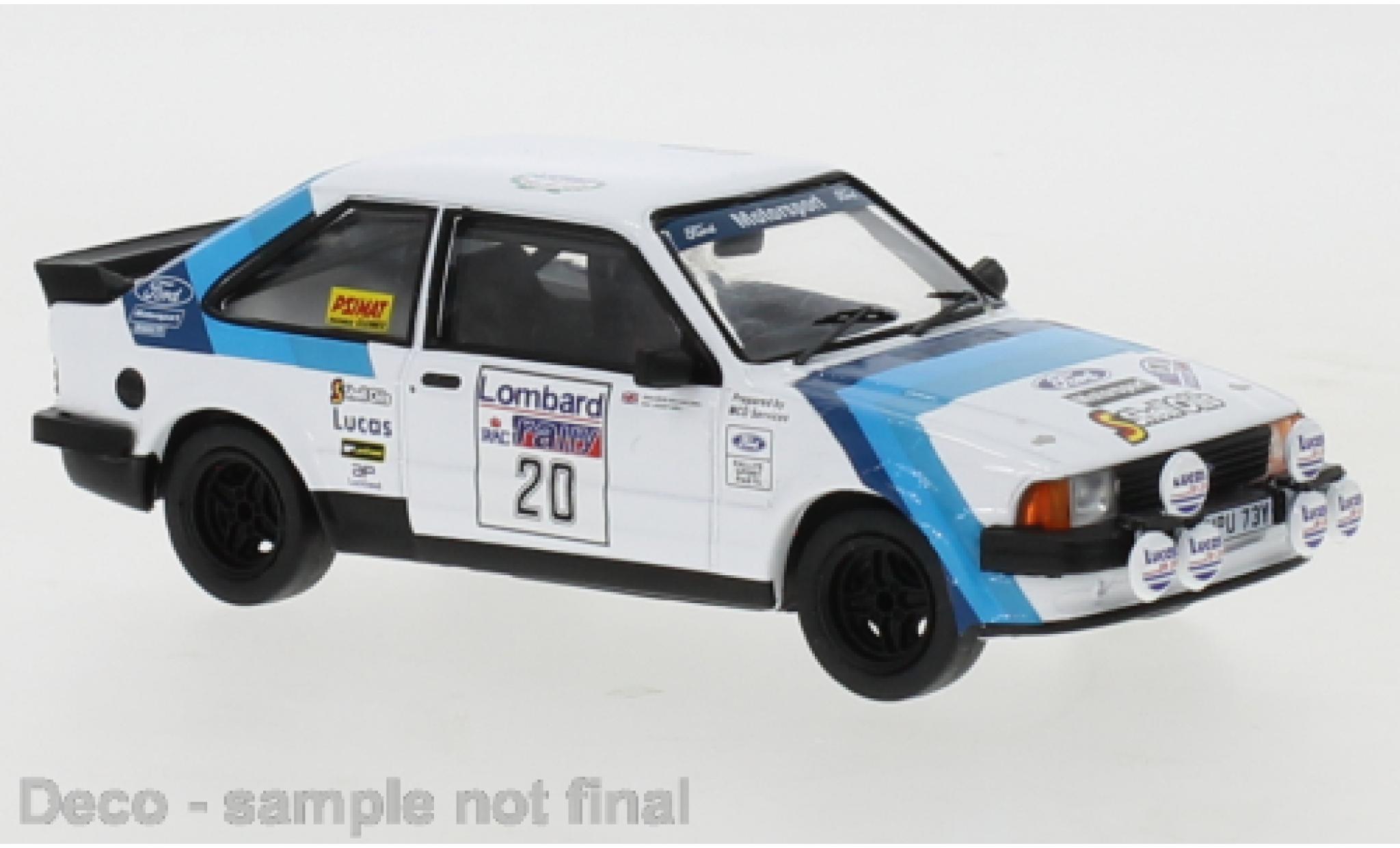 Ford Escort 1/43 IXO MKIII RS 1600i No.20 RAC Rally 1983 diecast model cars