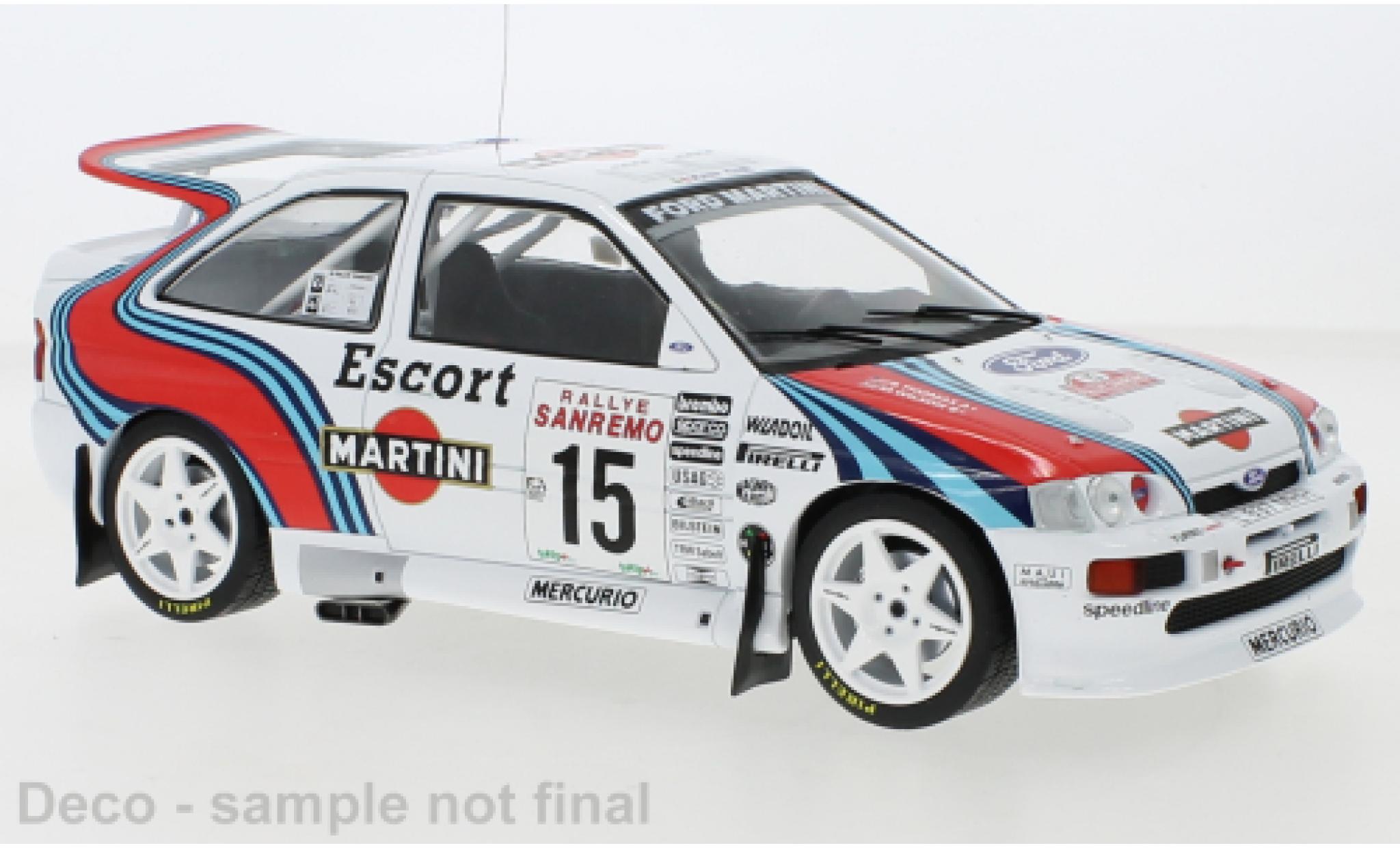 Ford Escort 1/18 IXO RS Cosworth No.15 Rally San Remo 1994 diecast model cars