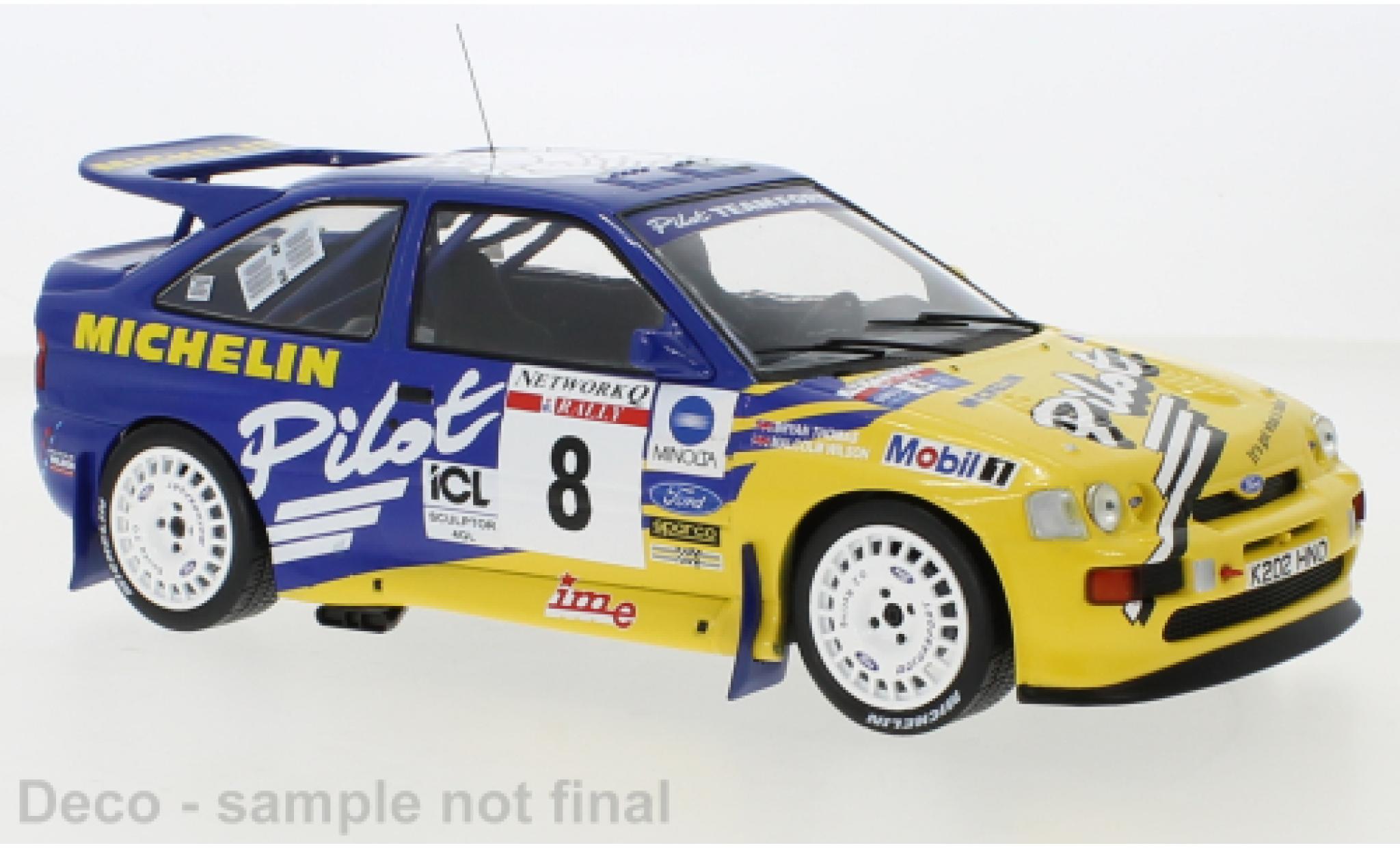 Ford Escort 1/18 IXO RS Cosworth No.8 Michelin Rally WM RAC Rally 1993 diecast model cars