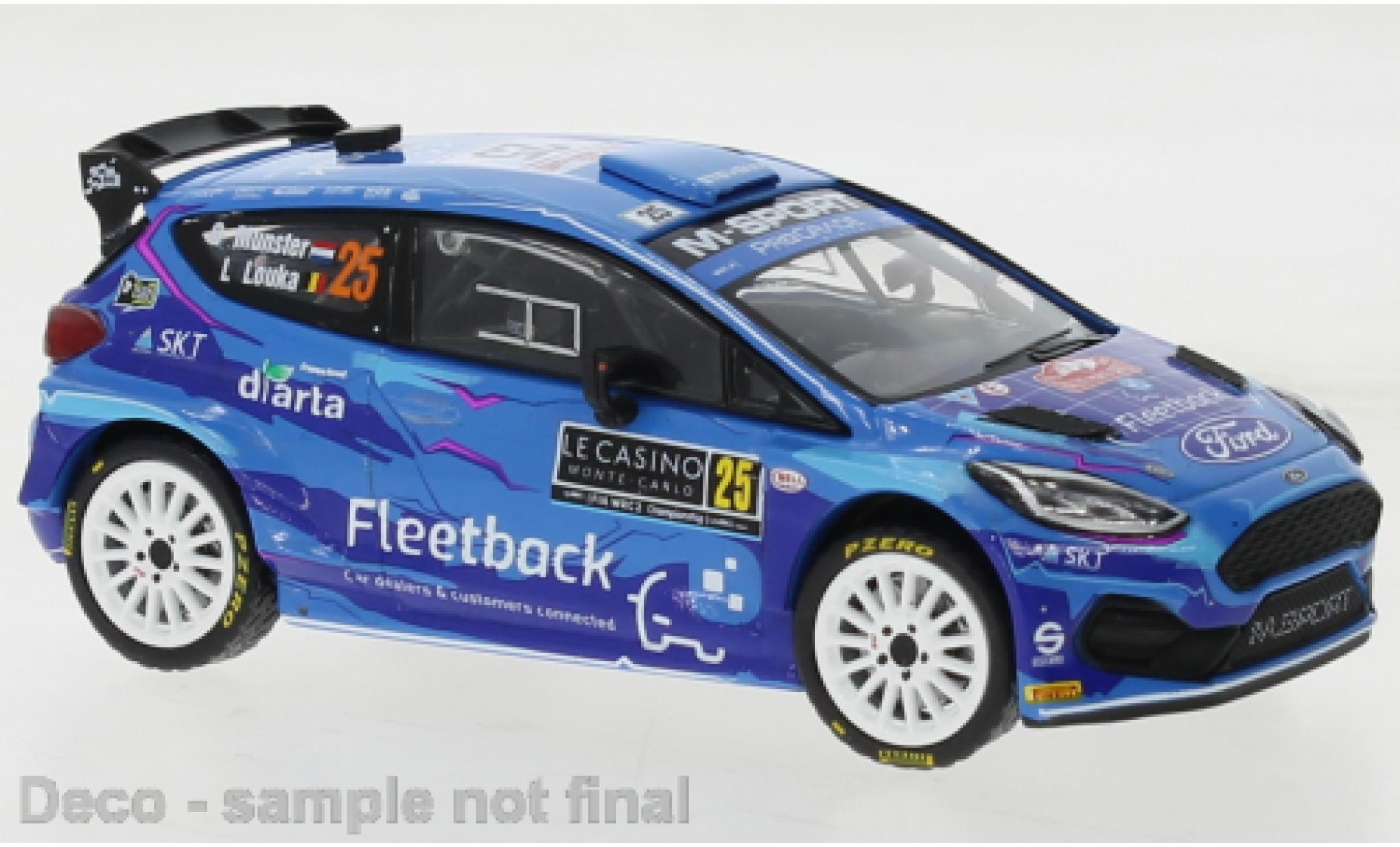 Ford Fiesta 1/43 IXO MK II No.25 WRC2 Rally Monte Carlo 2023 diecast model cars