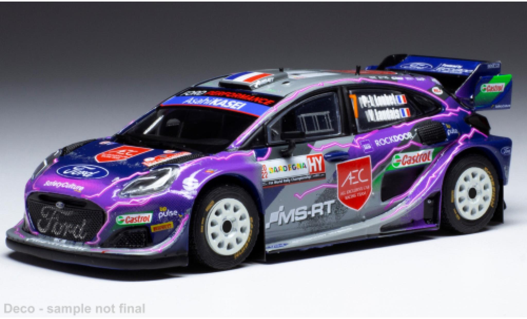 Ford Puma 1/43 IXO Rally1 No.7 WRC Rally Sardinien 2022 diecast model cars