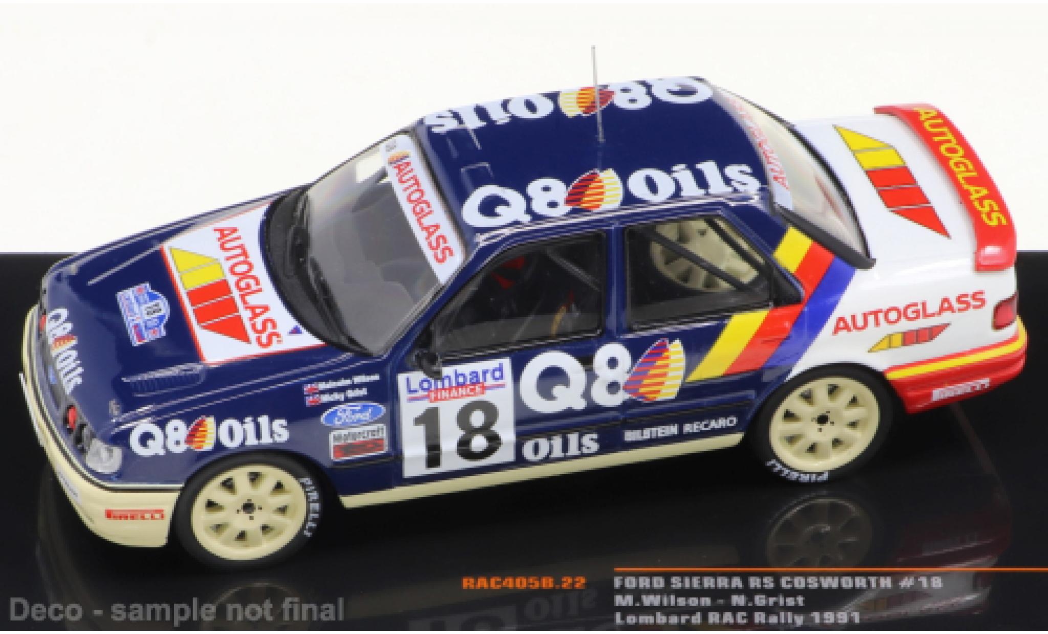 Ford Sierra 1/43 IXO RS Cosworth No.18 Rally RAC Lombard 1991 diecast model cars