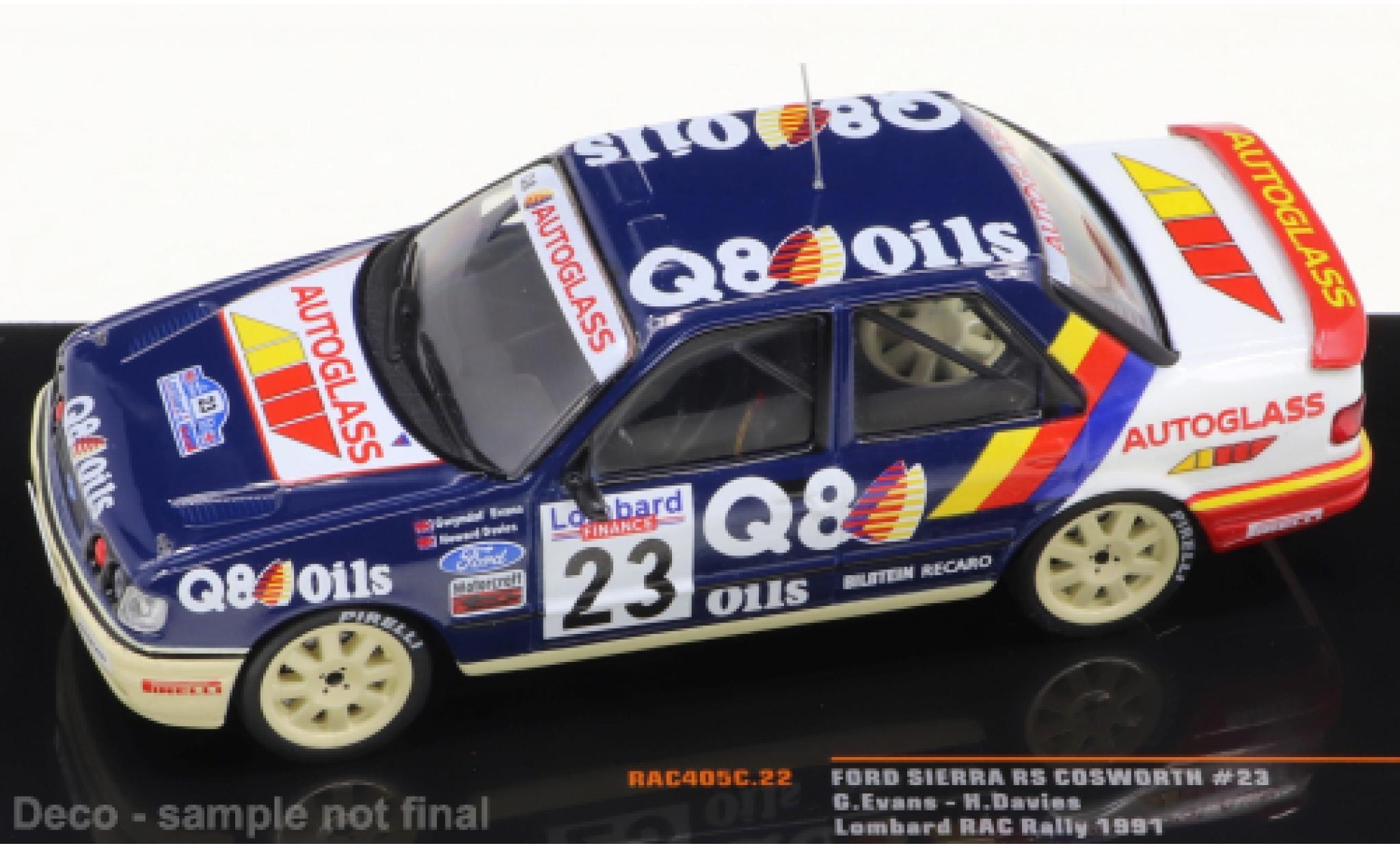 Ford Sierra 1/43 IXO RS Cosworth No.23 Rally RAC Lombard 1991 diecast model cars