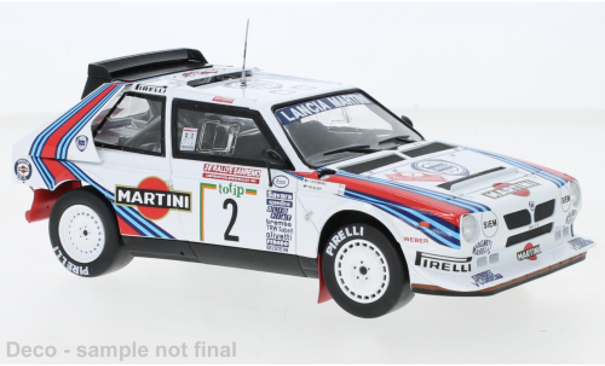 Lancia Delta 1/24 IXO S4 No.2 Rally WM Rally San Remo 1986 diecast model cars