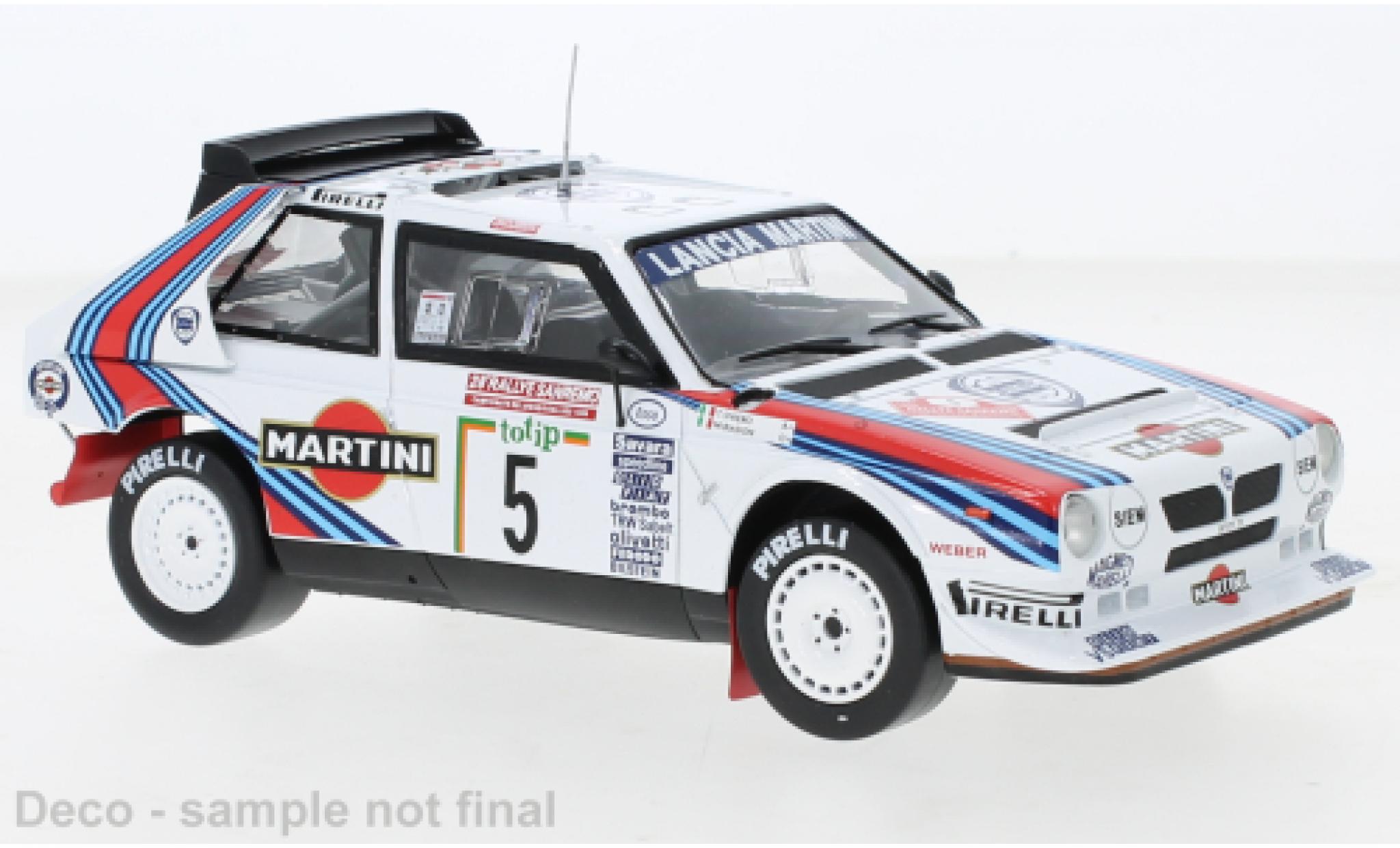 Lancia Delta 1/24 IXO S4 No.5 Rally WM Rally San Remo 1986 diecast model cars