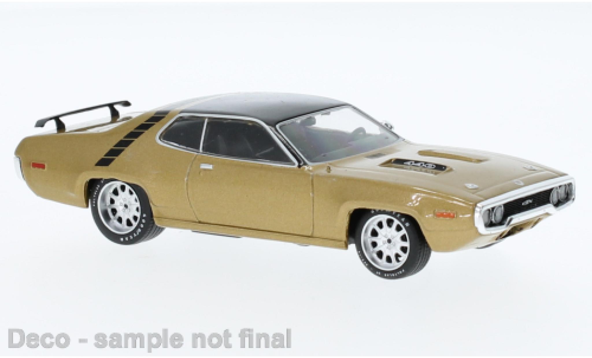 Plymouth GTX 1/43 IXO Runner metallise dor&eacute; 1971 diecast model cars