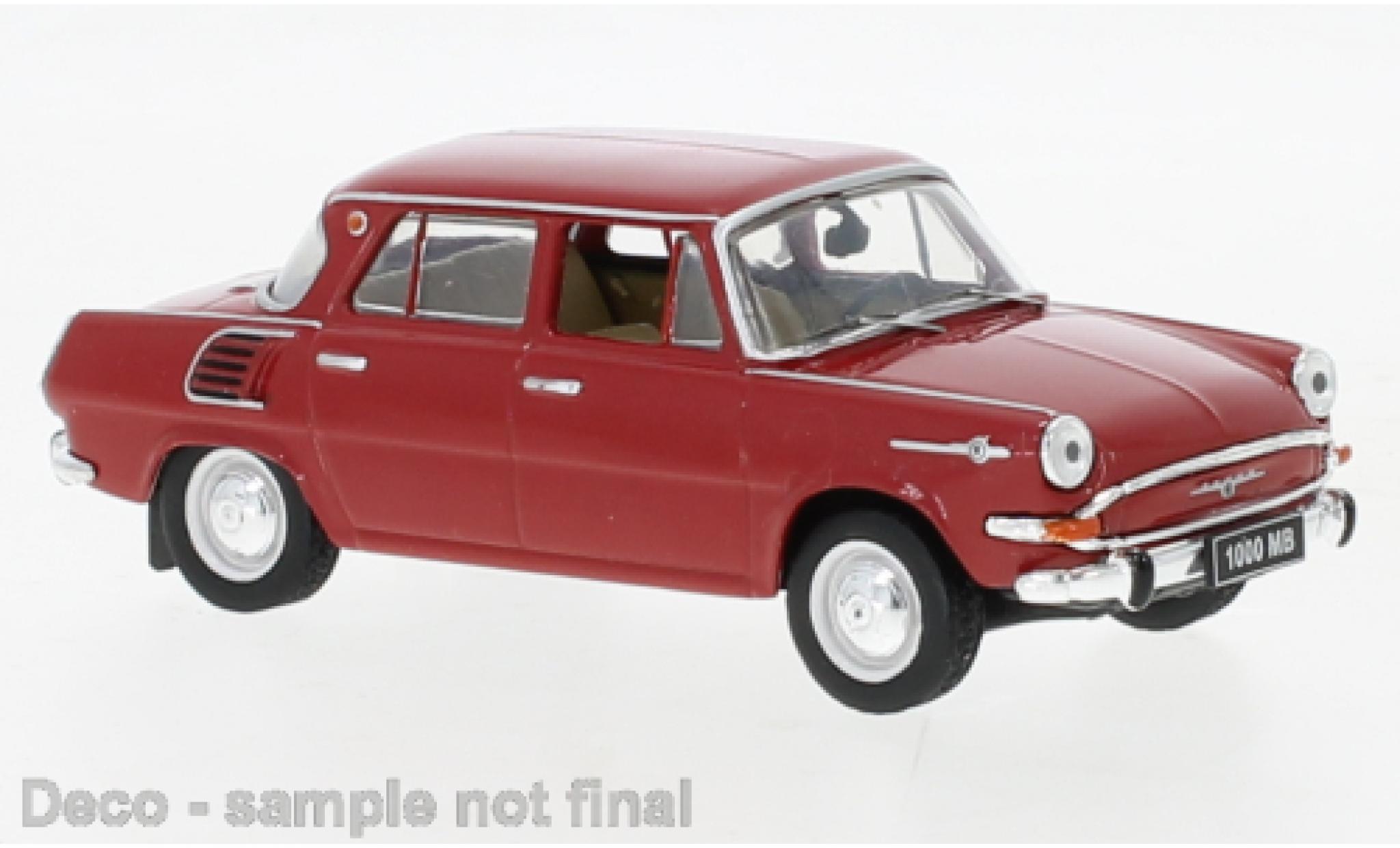 Skoda 1000 1/43 IXO MB red 1968 diecast model cars