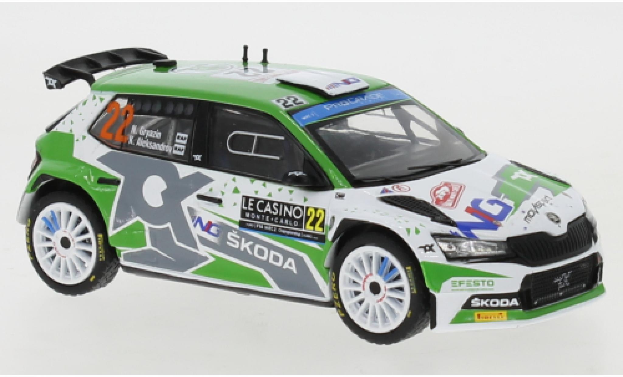 Skoda Fabia 1/43 IXO Rally2 EVO No.22 WRC Rally Monte Carlo 2022 diecast model cars
