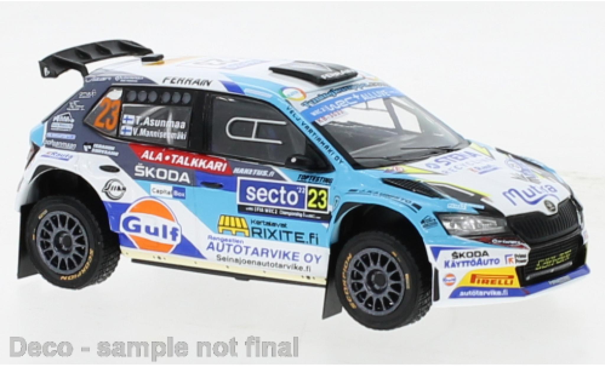 Skoda Fabia 1/43 IXO Rally2 EVO No.23 WRC Rally Finnland 2022 diecast model cars