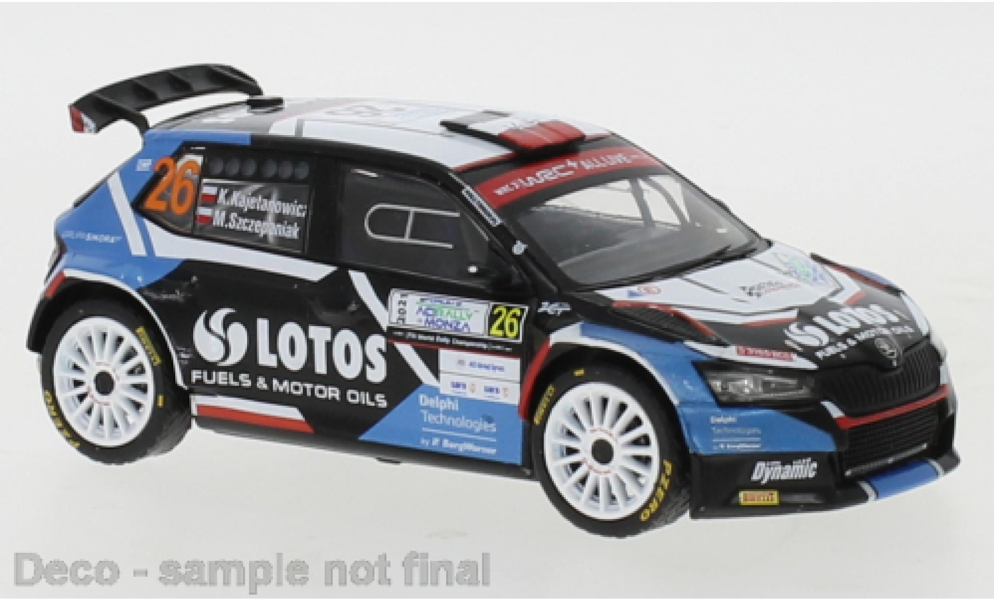 Skoda Fabia 1/43 IXO Rally2 EVO No.26 Lotos WRC Rally Monza 2021 diecast model cars