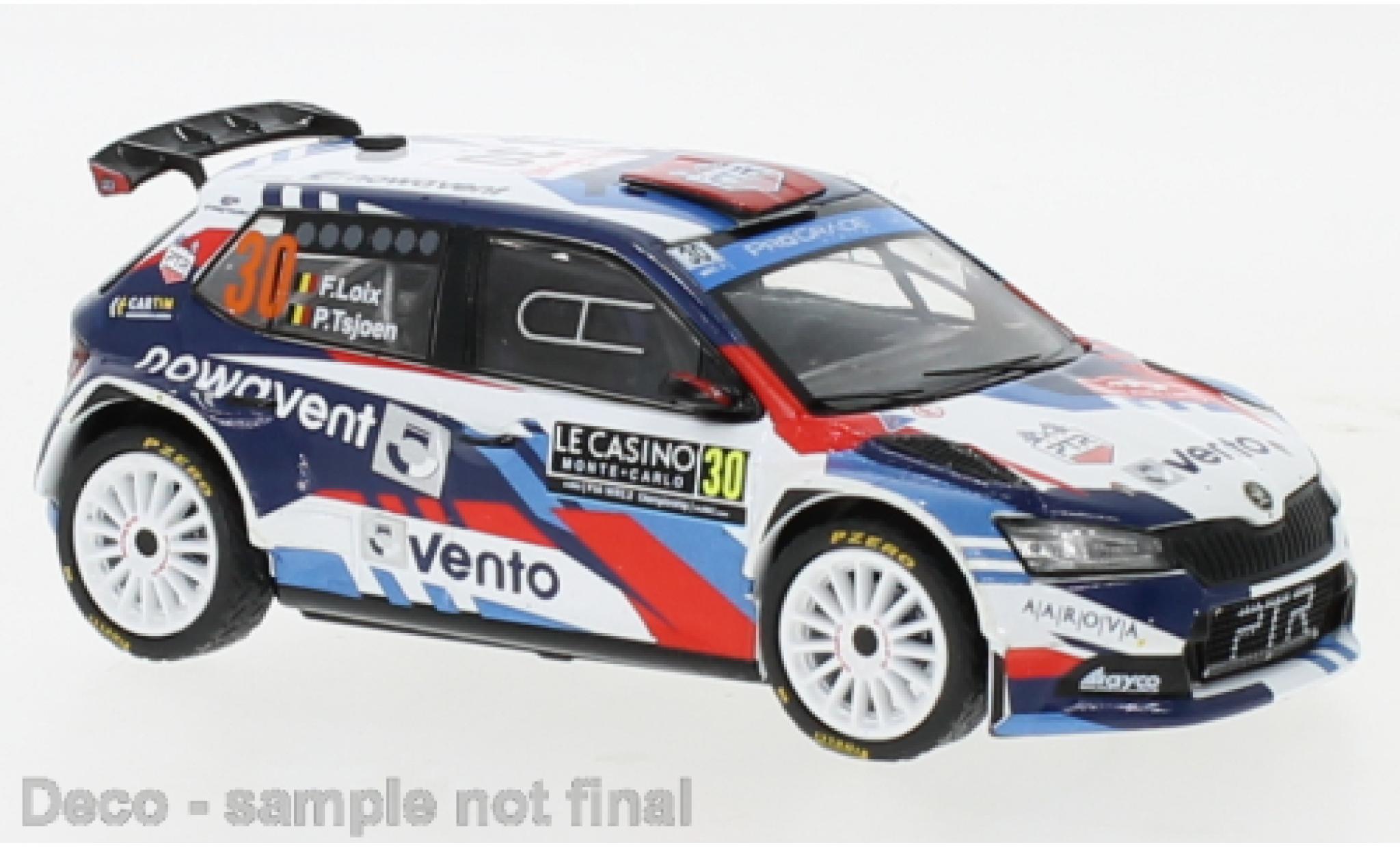 Skoda Fabia 1/43 IXO Rally2 EVO No.30 WRC Rally Monte Carlo 2022 diecast model cars