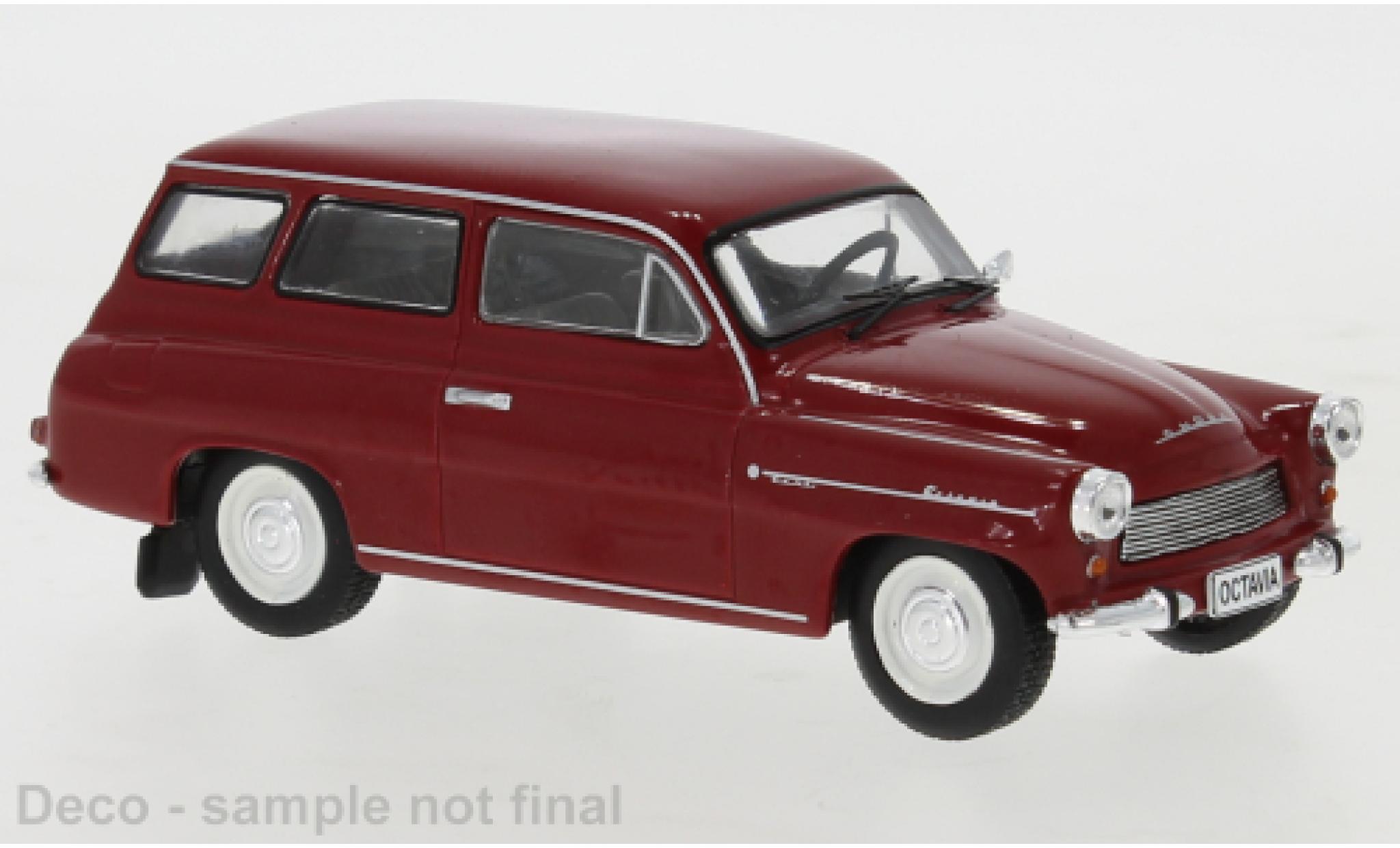 Skoda Octavia 1/43 IXO combi red fonc&eacute; 1969 diecast model cars