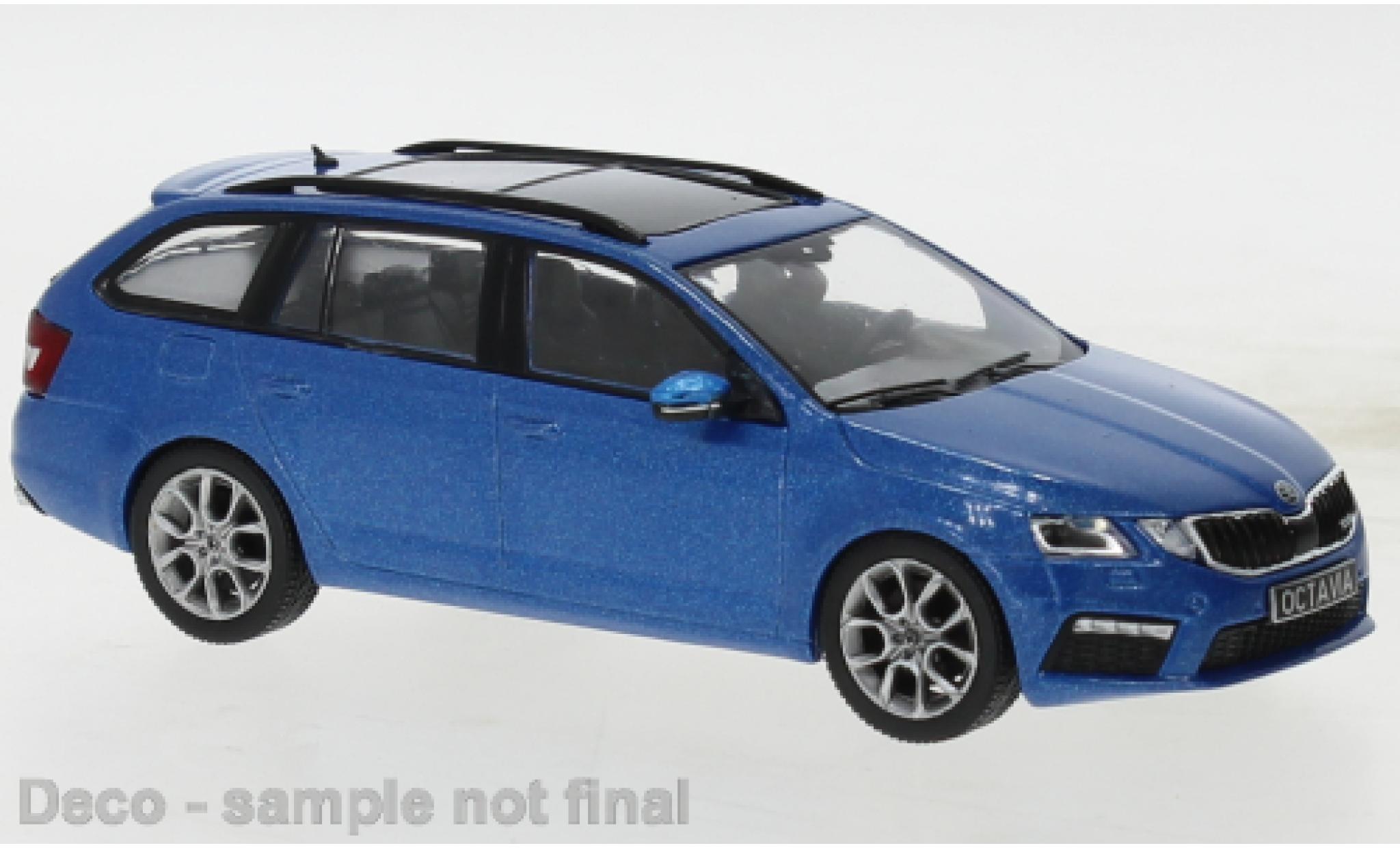 Skoda Octavia 1/43 IXO RS (III) metallise blue 2014 diecast model cars