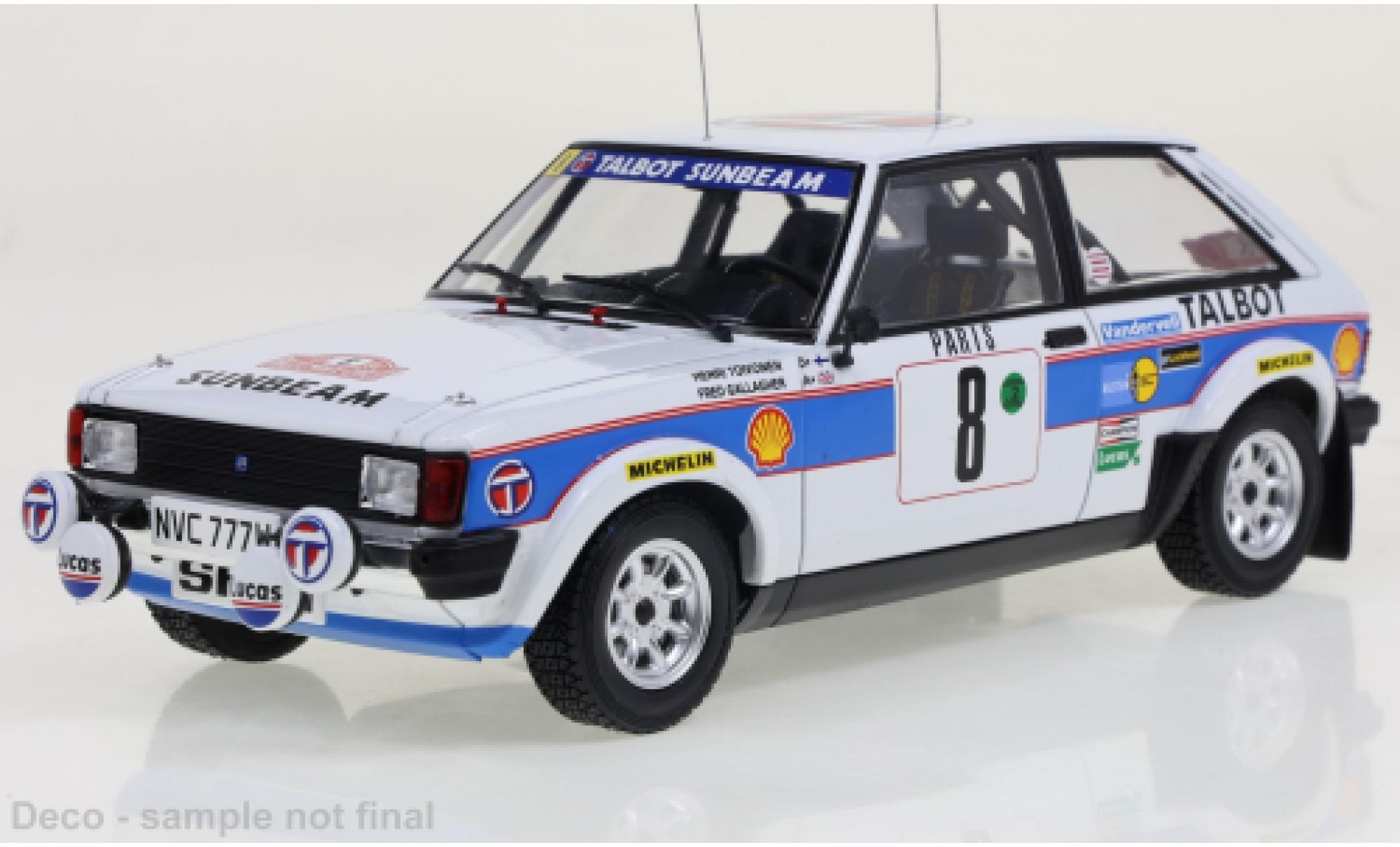 Talbot Sunbeam 1/24 IXO Lotus No.8 Rally WM Rally Monte Carlo 1981 diecast model cars