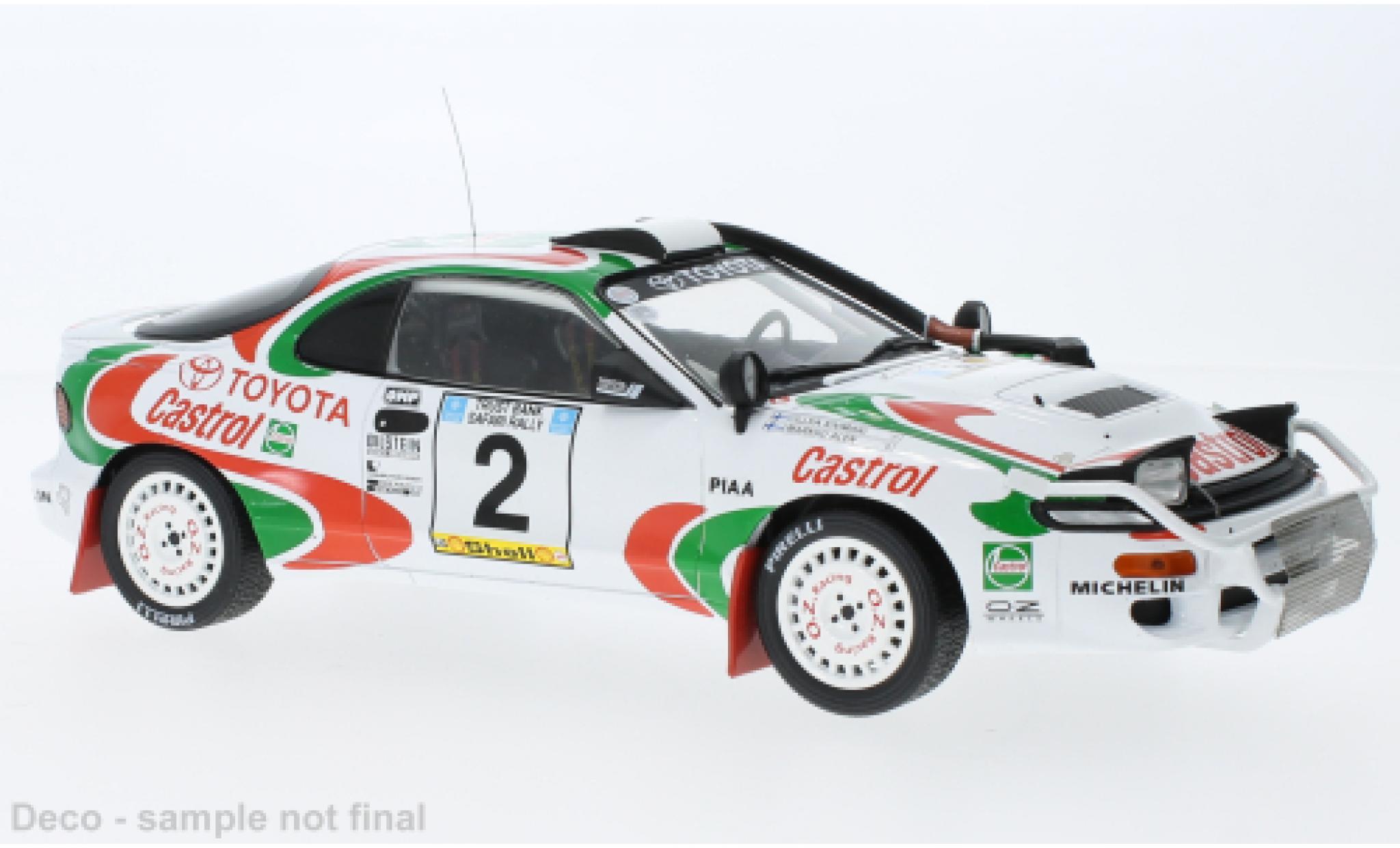 Toyota Celica 1/18 IXO Turbo 4WD (ST185) No.2 Safari Rally 1993 diecast model cars
