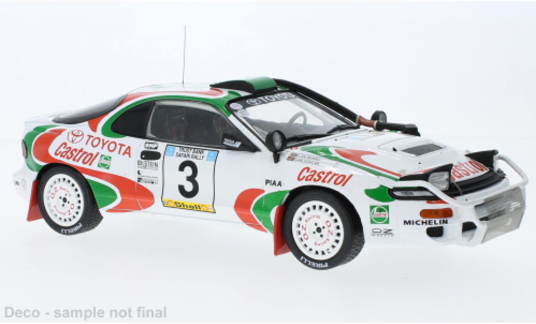 Toyota Celica 1/18 IXO Turbo 4WD (ST185) No.3 Safari Rally 1993 diecast model cars