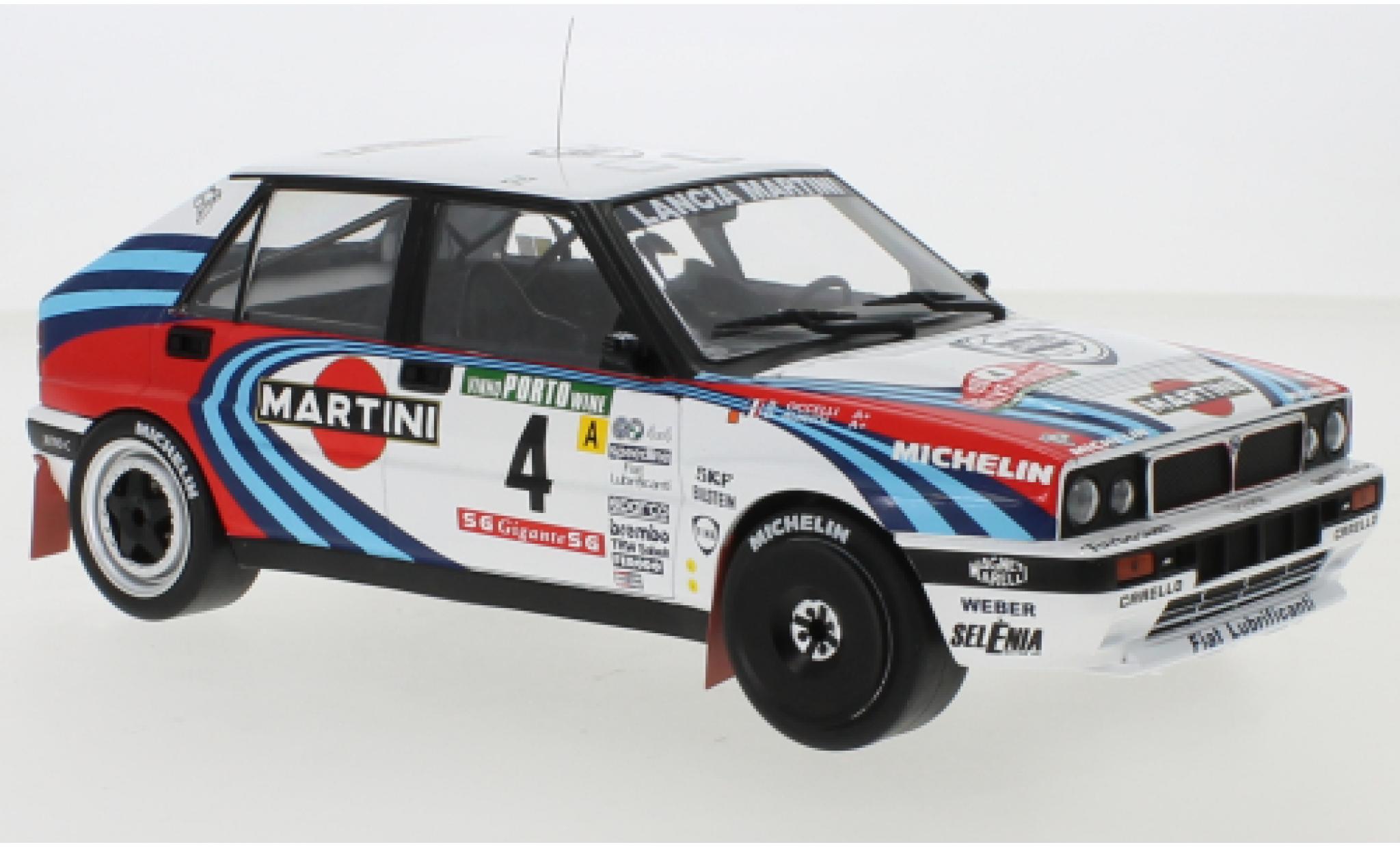 Lancia Delta 1/18 IXO Integrale 16V No.4 Martini Martini Rally WM Rally Portugal 1990 D.Auriol/B.Occelli diecast model cars
