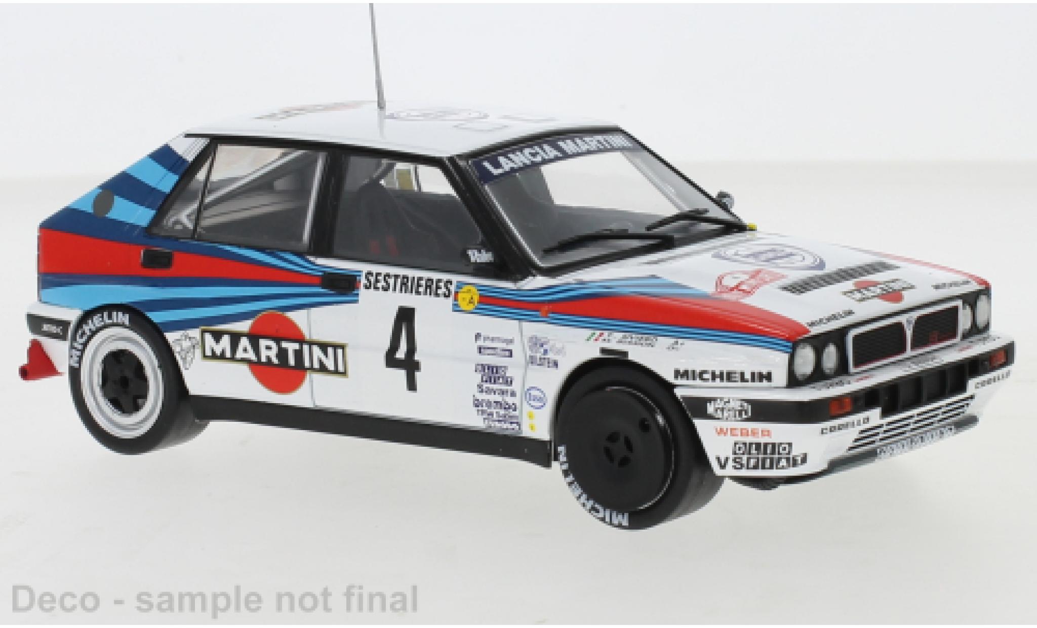 Lancia Delta 1/24 IXO Integrale 16V No.4 Martini Racing Martini Rally Monte Carlo 1989 M.Biasion/T.Siviero diecast model cars