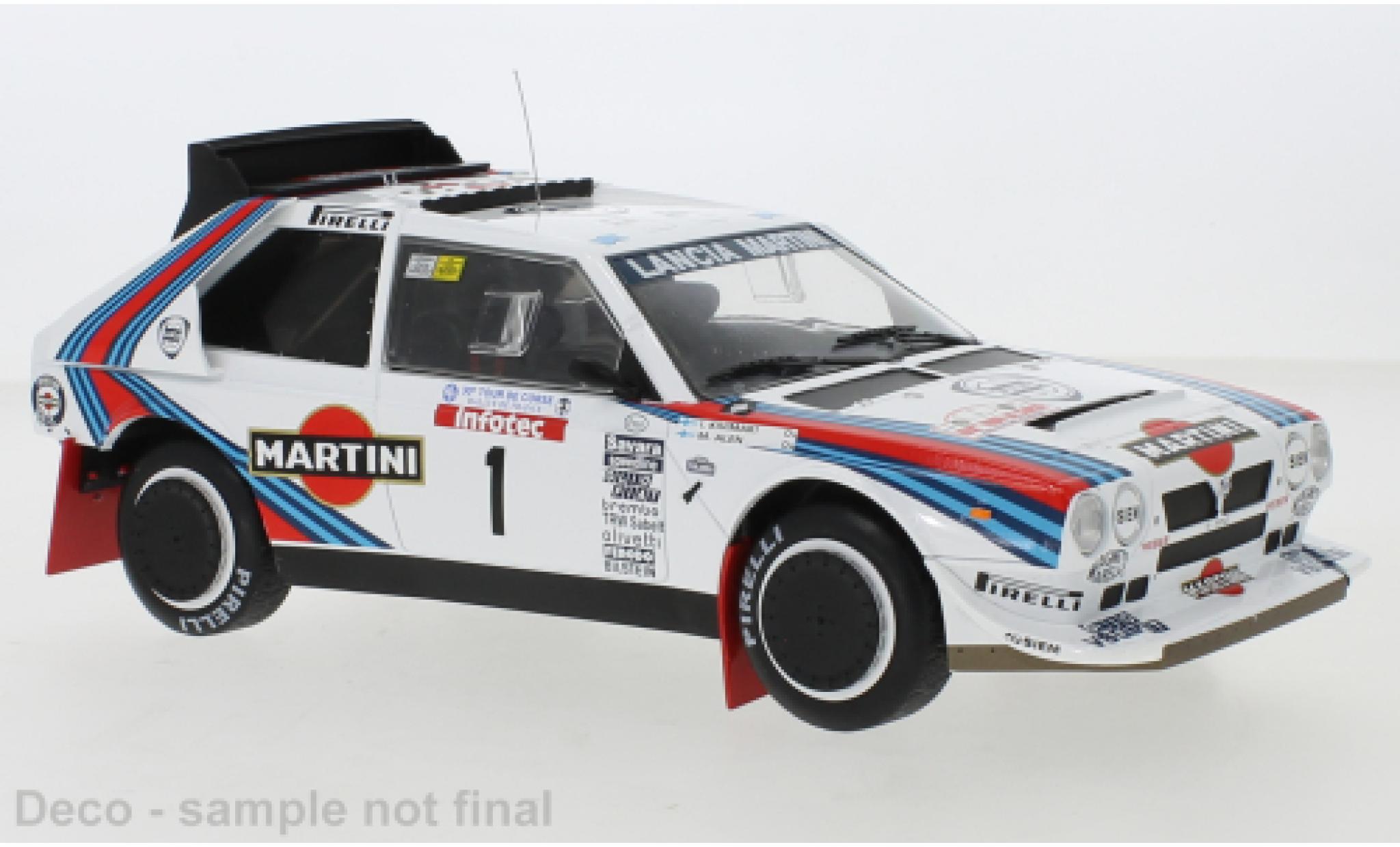 Lancia Delta 1/18 IXO S4 No.1 Martini Racing Martini Tour de Corse 1986 M.Alen/I.Kivim&auml;ki diecast model cars