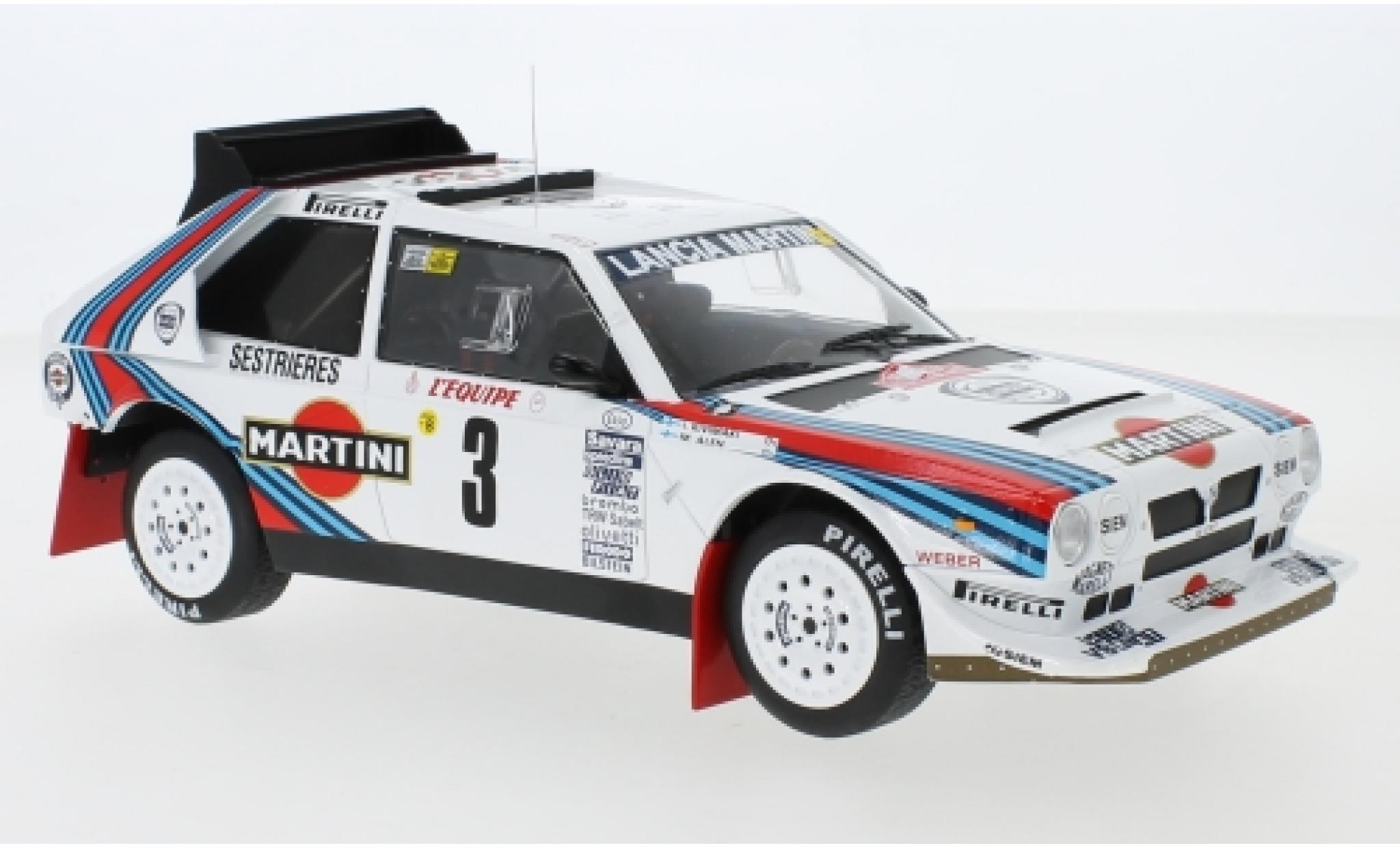 Lancia Delta 1/18 IXO S4 No.3 Martini Racing Martini Rally Monte Carlo 1986 M.Alen/I.Kivim&auml;ki diecast model cars