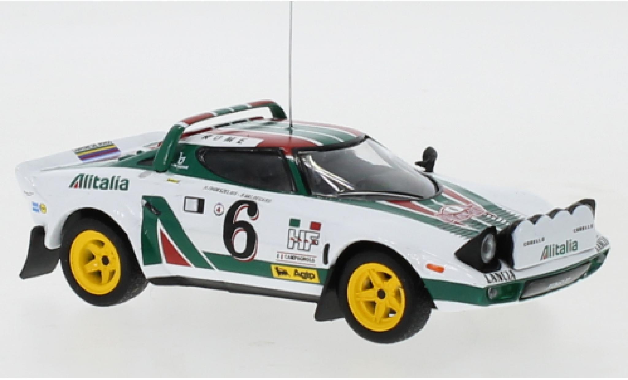 Lancia Stratos 1/43 IXO HF No.6 Alitalia Racing Team Alitalia Rally Monte Carlo 1976 B.Waldegard/H.Thorszelius diecast model cars