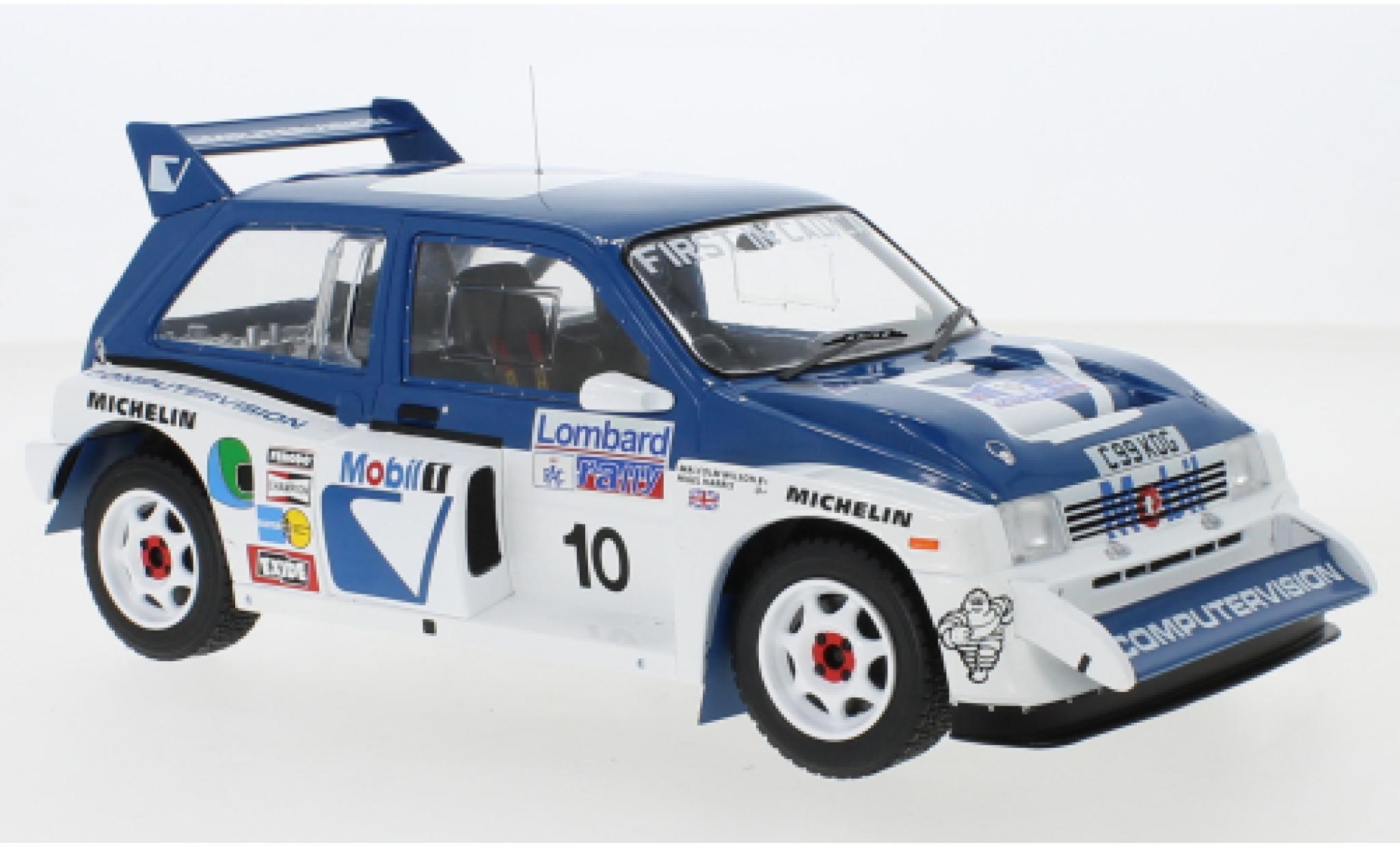 MG Metro 1/18 IXO 6R4 RHD No.10 Computervision RAC Rally 1986 M.Wilson/N.Harris diecast model cars