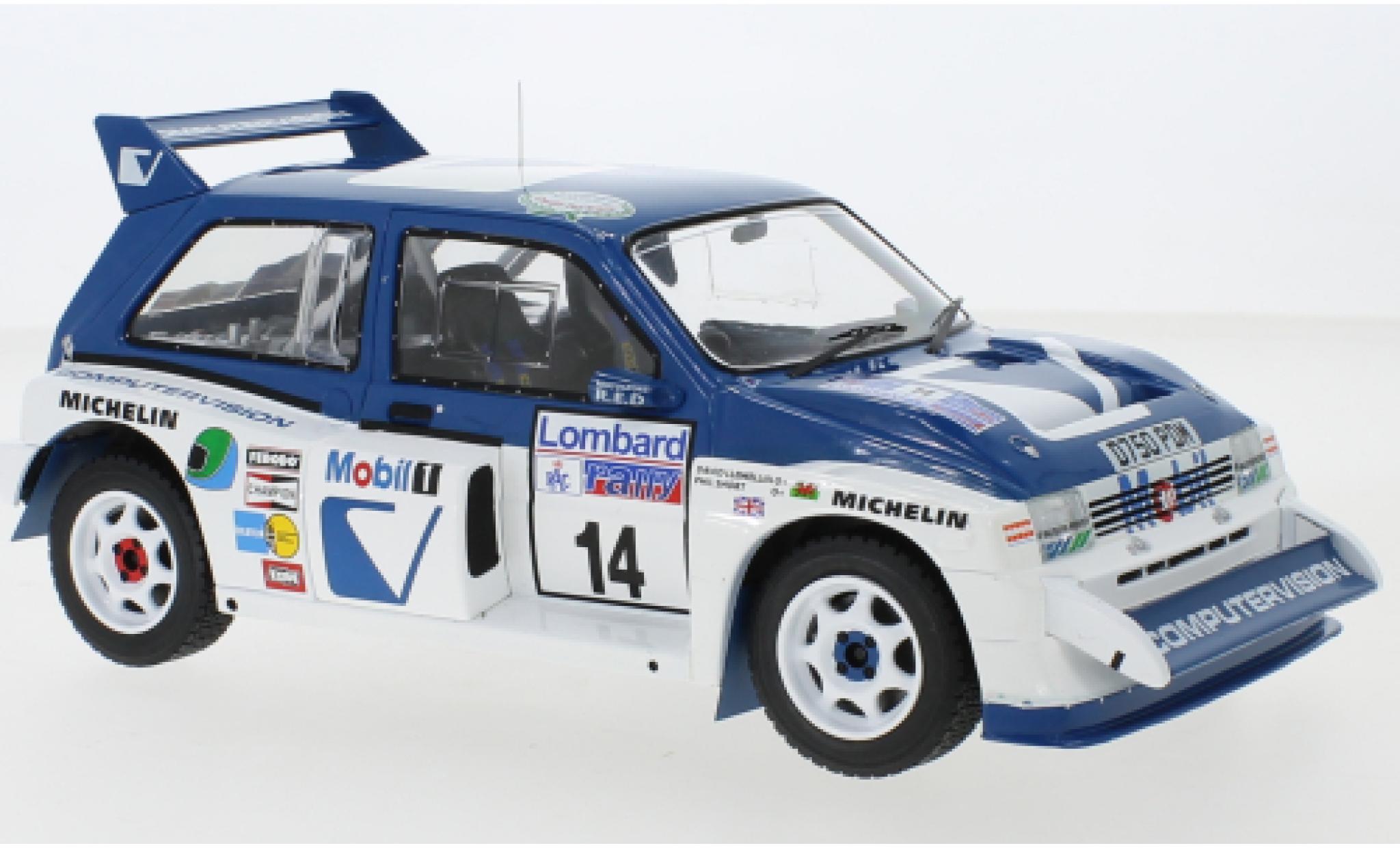 MG Metro 1/18 IXO 6R4 RHD No.14 Rally WM RAC Rally 1986 D.Llewellin/P.Short diecast model cars