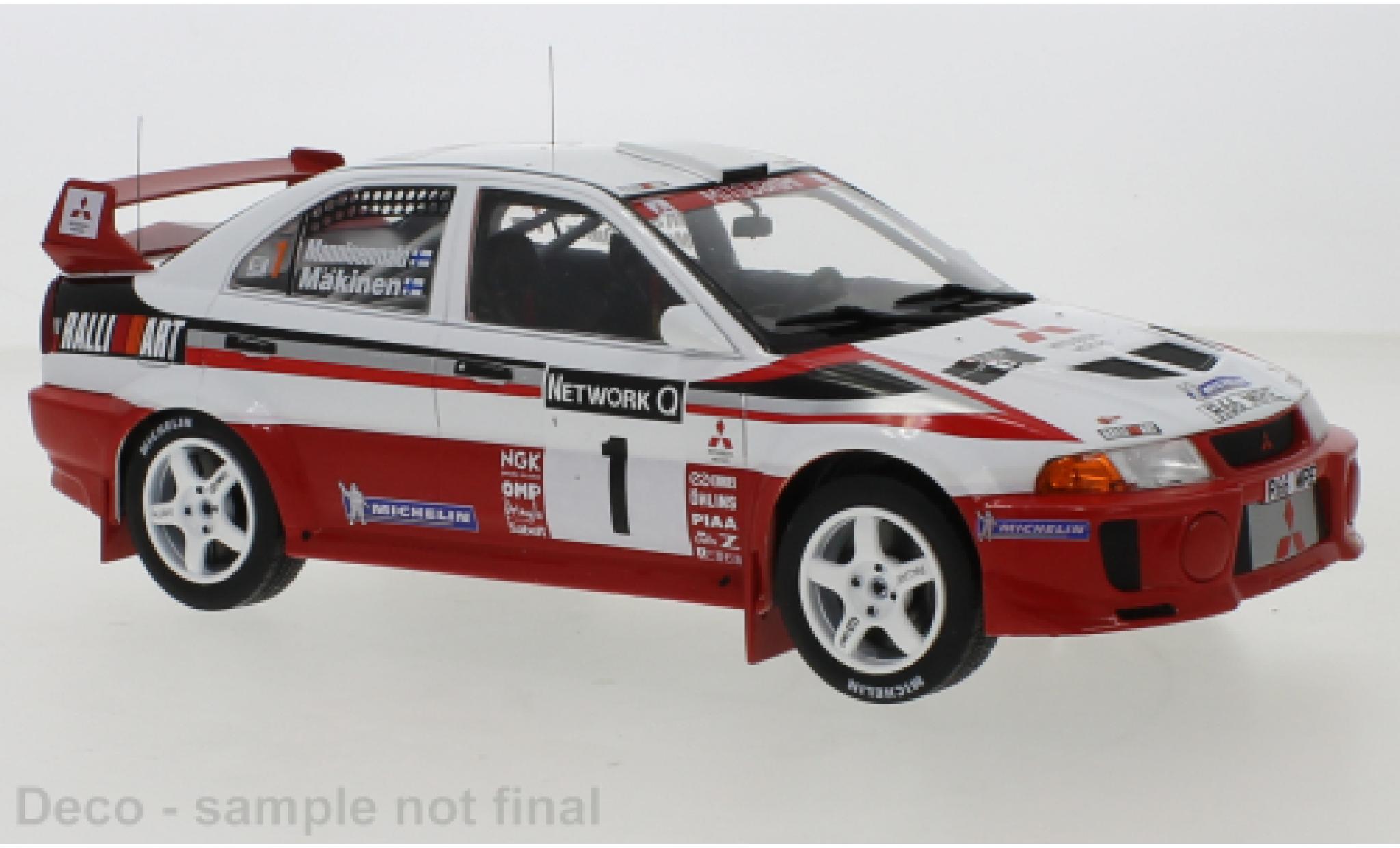Mitsubishi Lancer 1/18 IXO RS Evolution V No.1 RAC Rally 1998 T.M&auml;kinen/R.Mannisenm&auml;ki diecast model cars