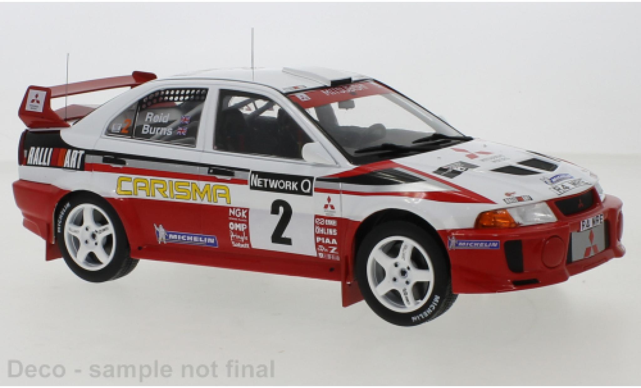 Mitsubishi Lancer 1/18 IXO RS Evolution V No.2 RAC Rally 1998 R.Burns/R.Reid diecast model cars