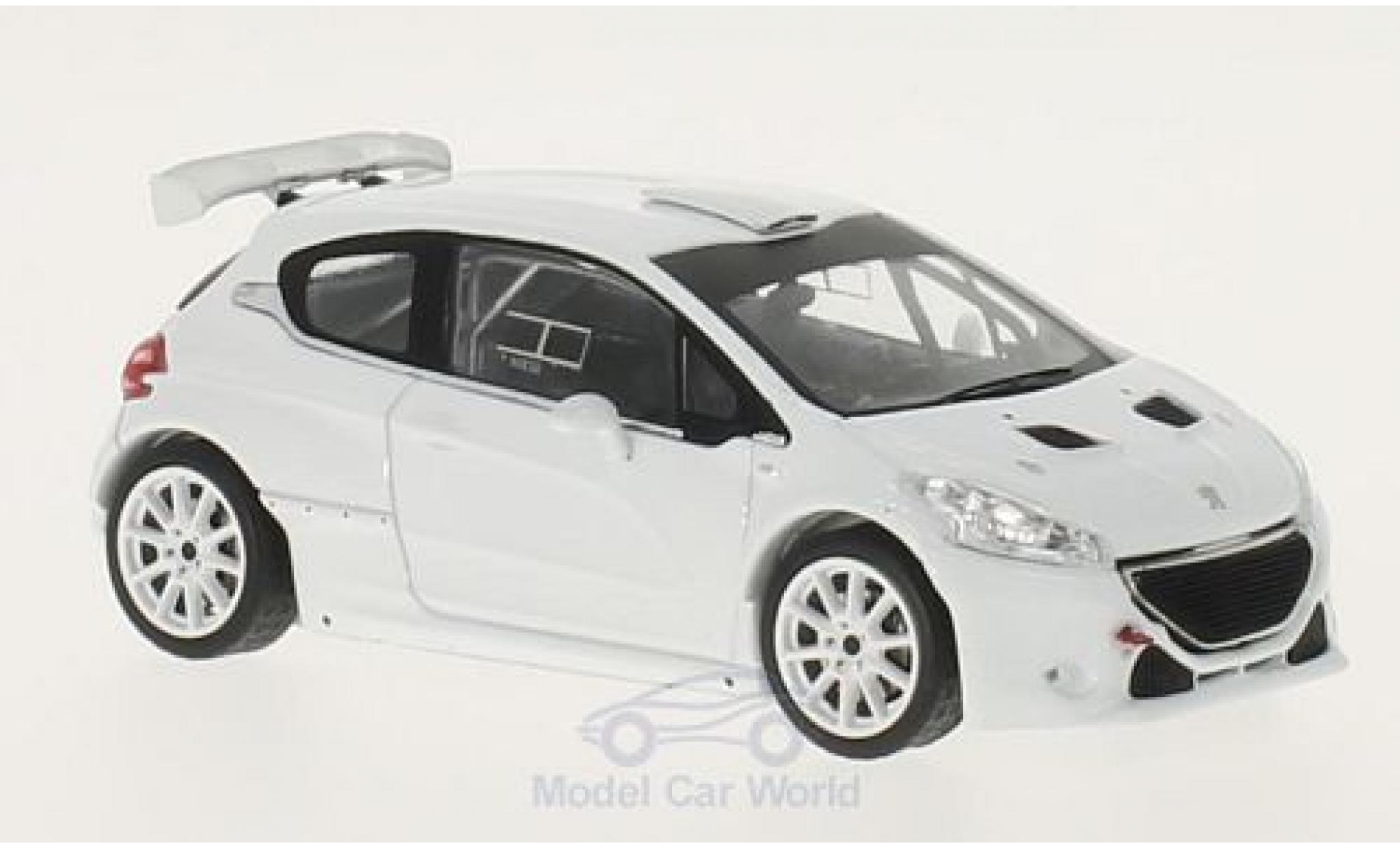 Peugeot 208 T16 1/43 IXO T16 R5 white 2014 Plain Body Version inklusive 4 Ersatzr&auml;der diecast model cars