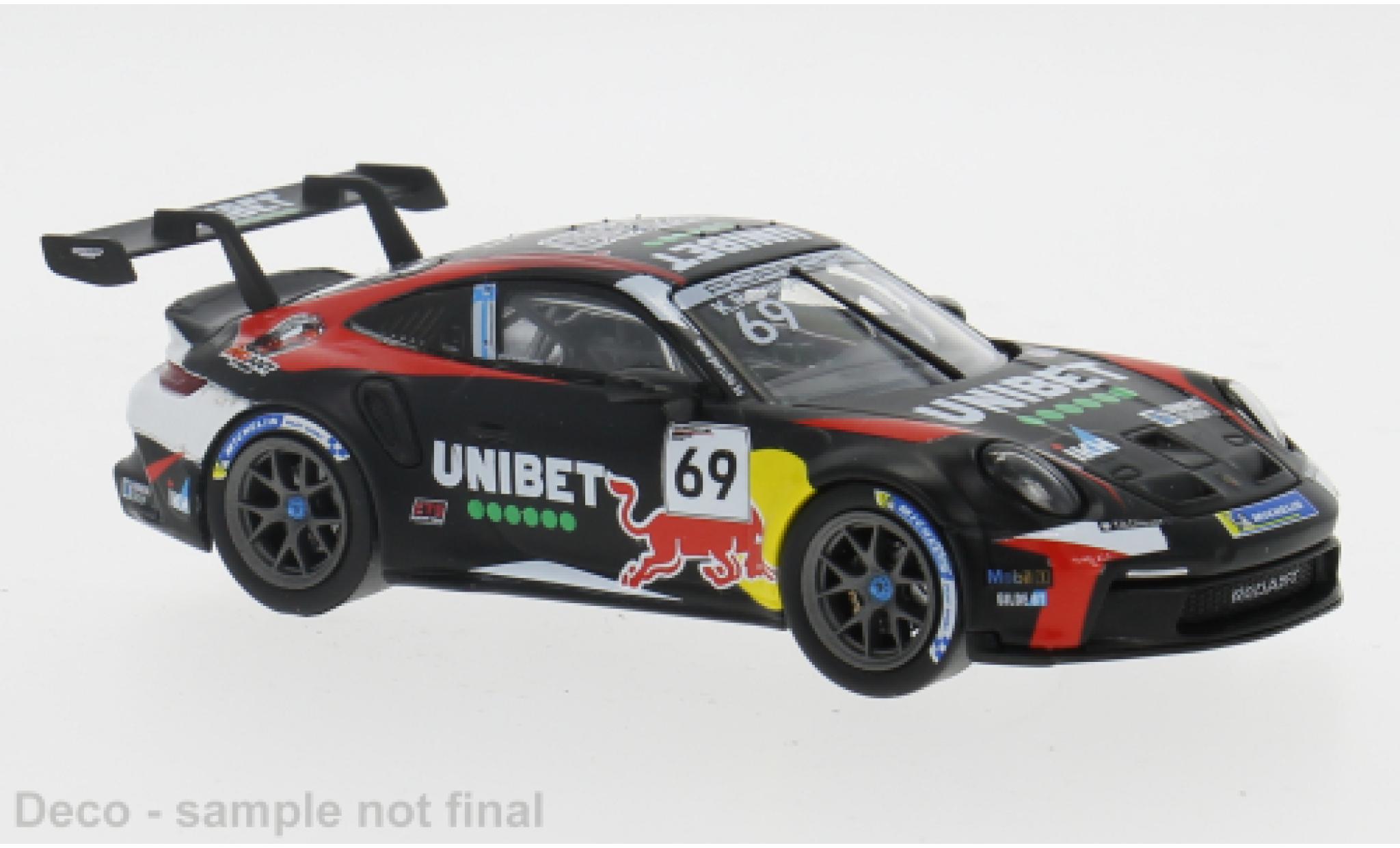Porsche 992 GT3 1/43 IXO 911 Cup  Cup Zolder 2024 #69 1:43 diecast model cars