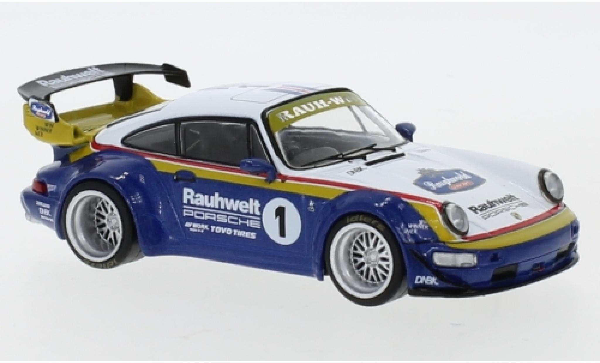 Porsche 964 RWB 1/43 IXO RWB white/blue RAUH-Welt diecast model cars