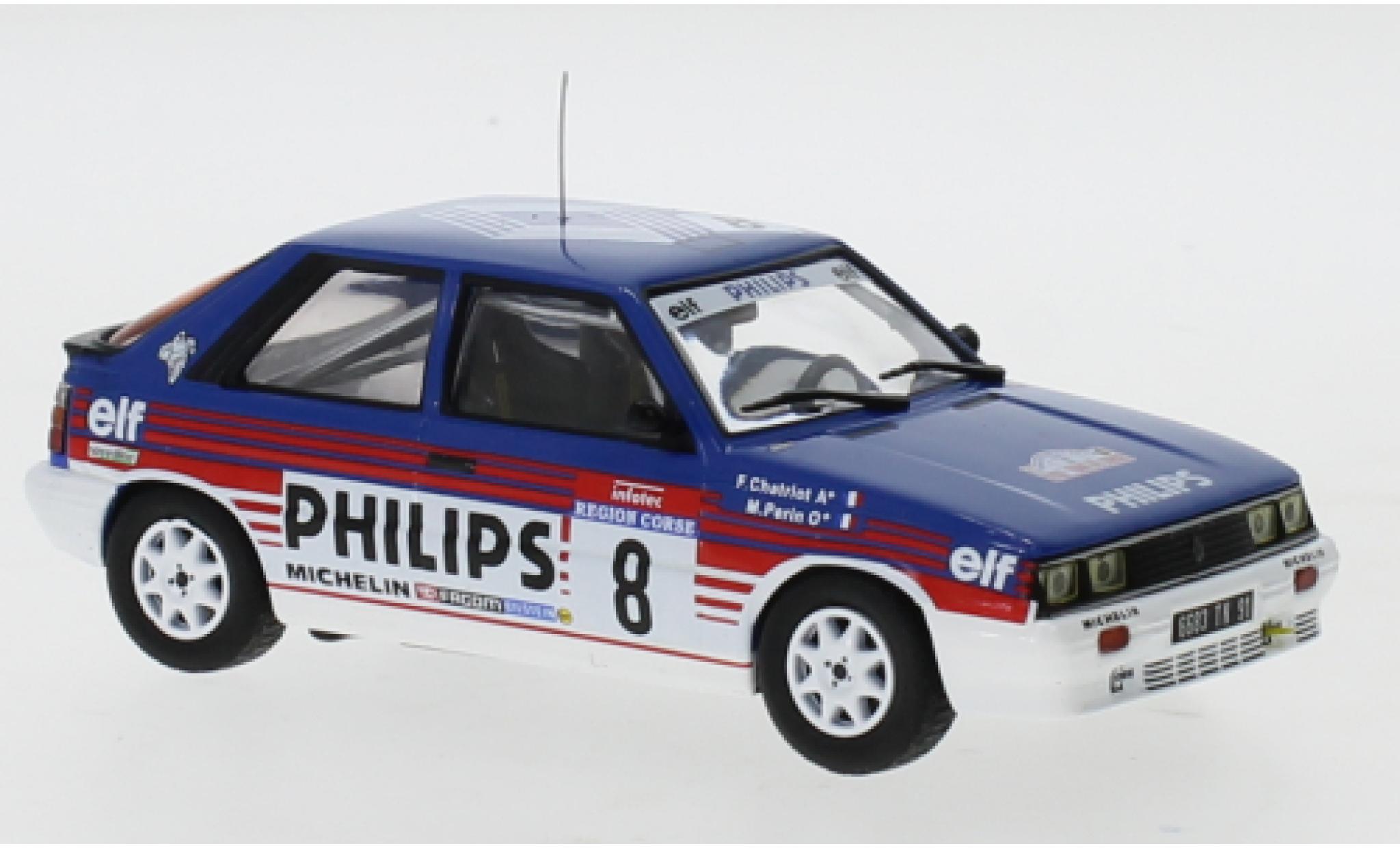 Renault 11 1/43 IXO Turbo No.8 Philips Rally WM Tour de Corse 1987 F.Chatriot/M.Perin diecast model cars