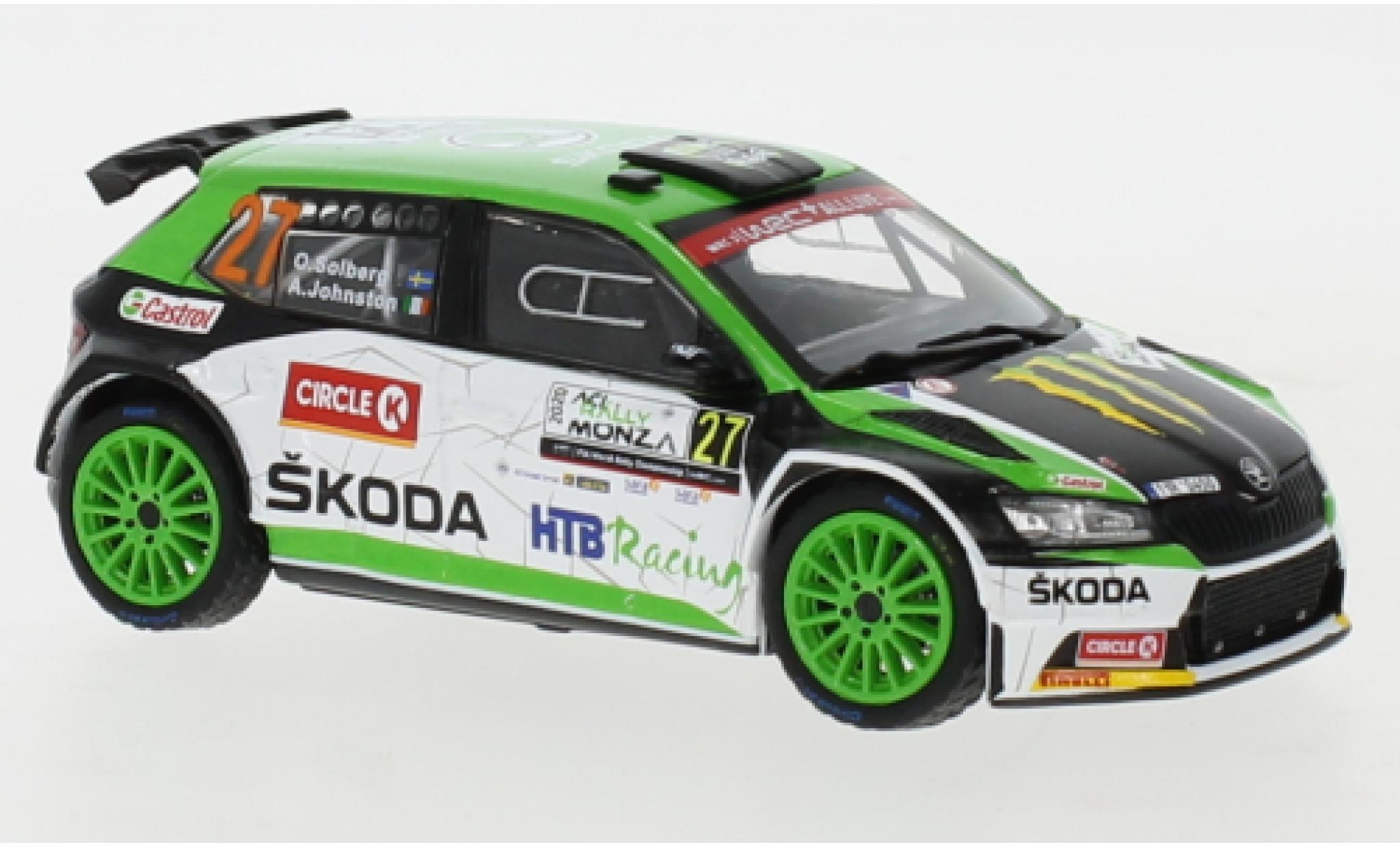 Skoda Fabia 1/43 IXO R5 Evo No.27 WRC Rally Monza 2020 O.Solberg/A.Johnston diecast model cars