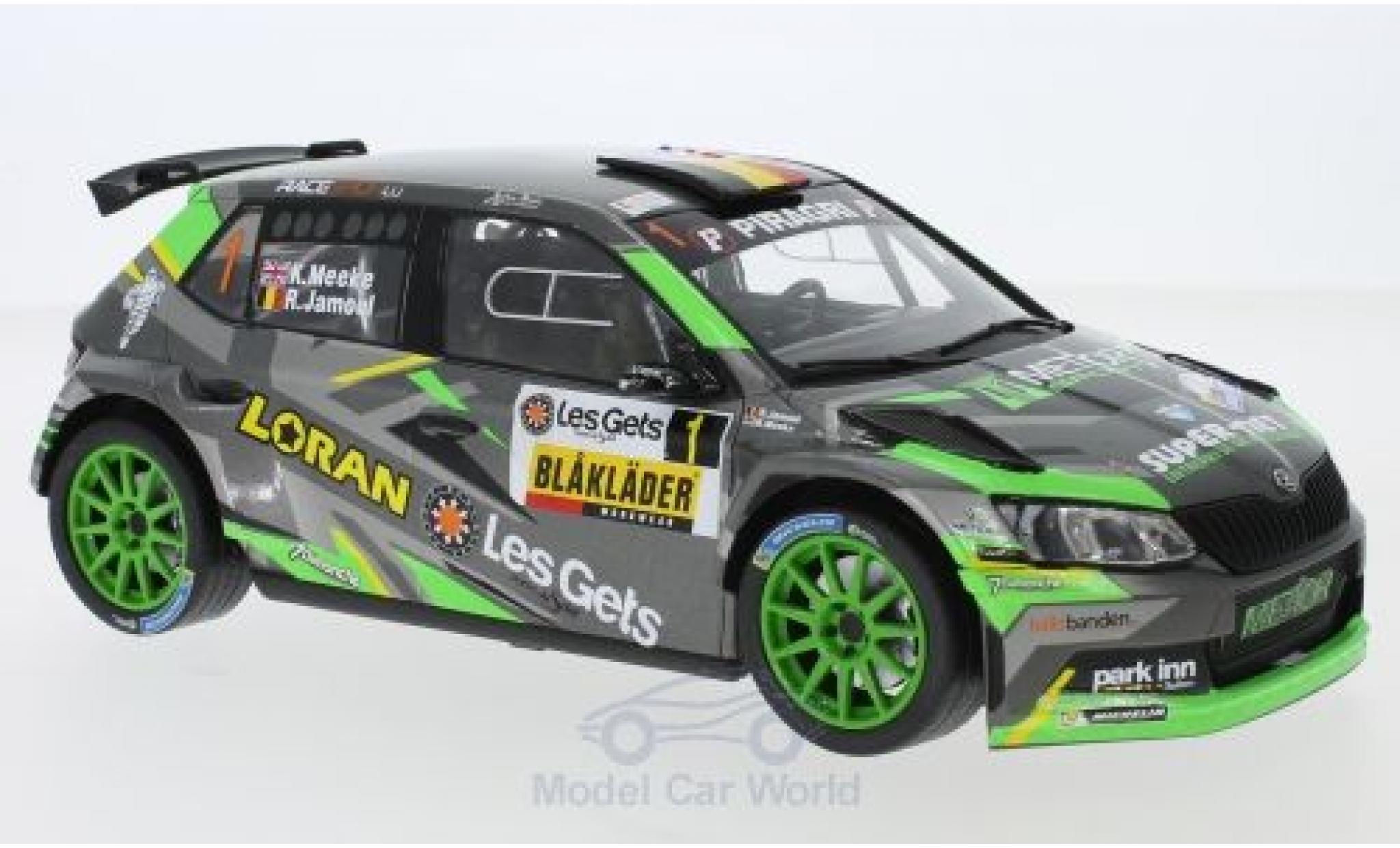 Skoda Fabia 1/43 IXO R5 No.1 Rally Condroz 2018 K.Meeke/R.Jamoul diecast model cars
