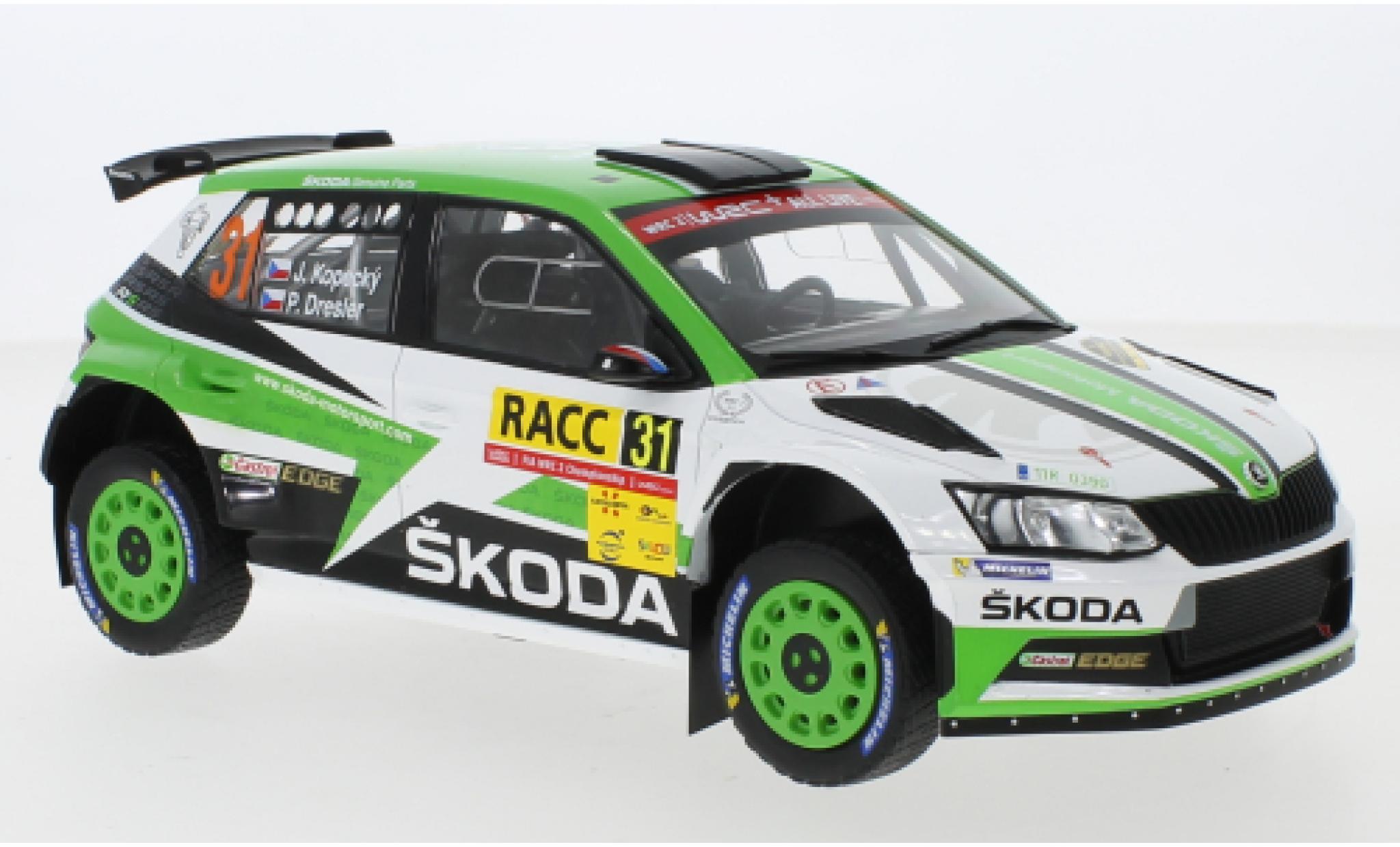 Skoda Fabia 1/18 IXO R5 No.31 Rally WM Rally Catalunya 2018 J.Kopecky/P.Dresler diecast model cars