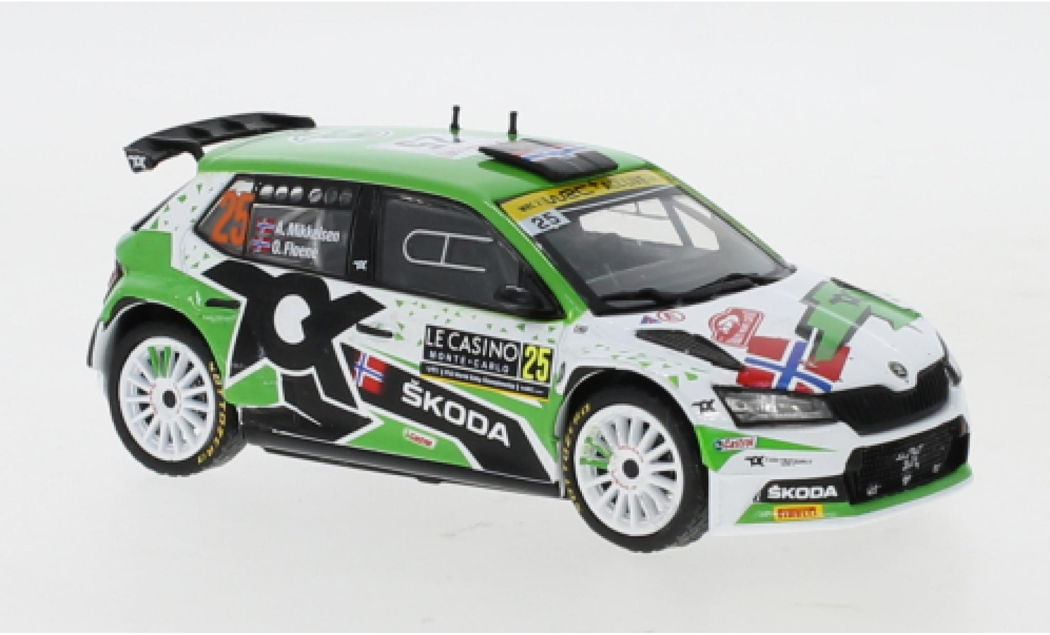 Skoda Fabia 1/43 IXO Rally 2 EVO No.25 Rally-Cross Rally Monte Carlo 2021 A.Mikkelsen/O.Floene diecast model cars