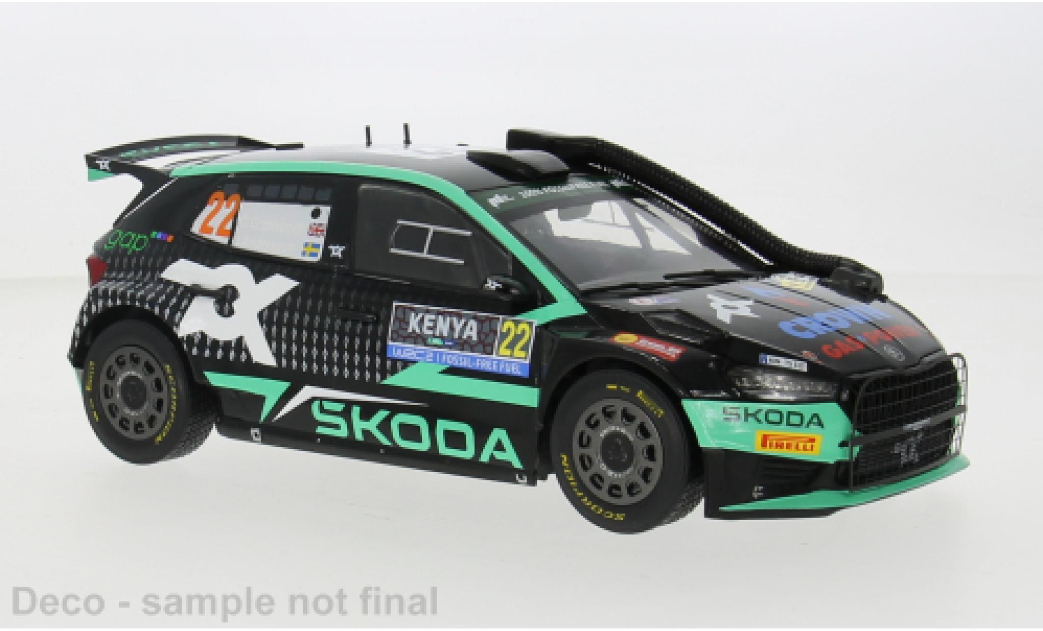 Skoda Fabia 1/18 IXO Rally2 No.22 WRC Safari Rally Kenia 2024 1:18 diecast model cars