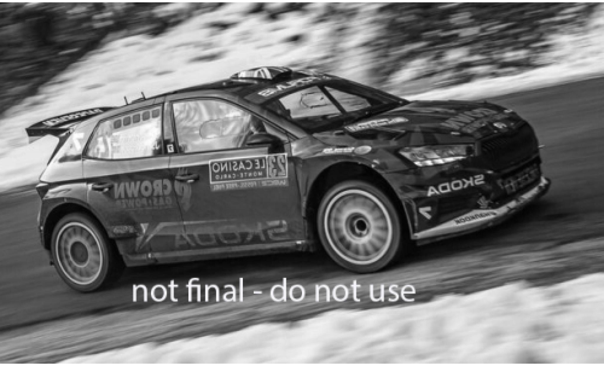 Skoda Fabia 1/43 IXO RS Rally2 WRC Rally Monte Carlo 2025 #23 1:43 diecast model cars