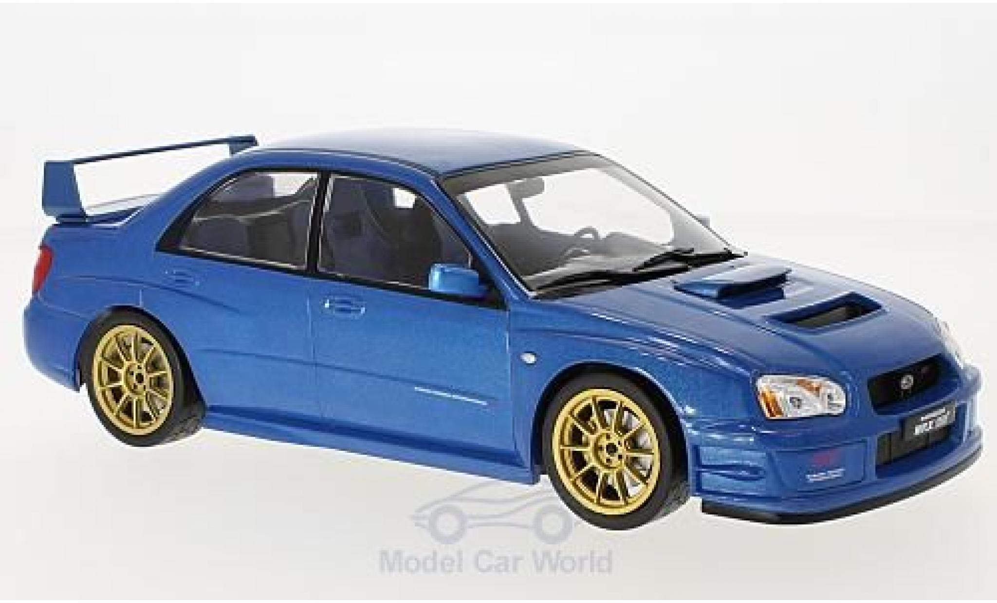 Subaru Impreza STI 1/18 IXO WRX STI metallic blue 2003 diecast model cars